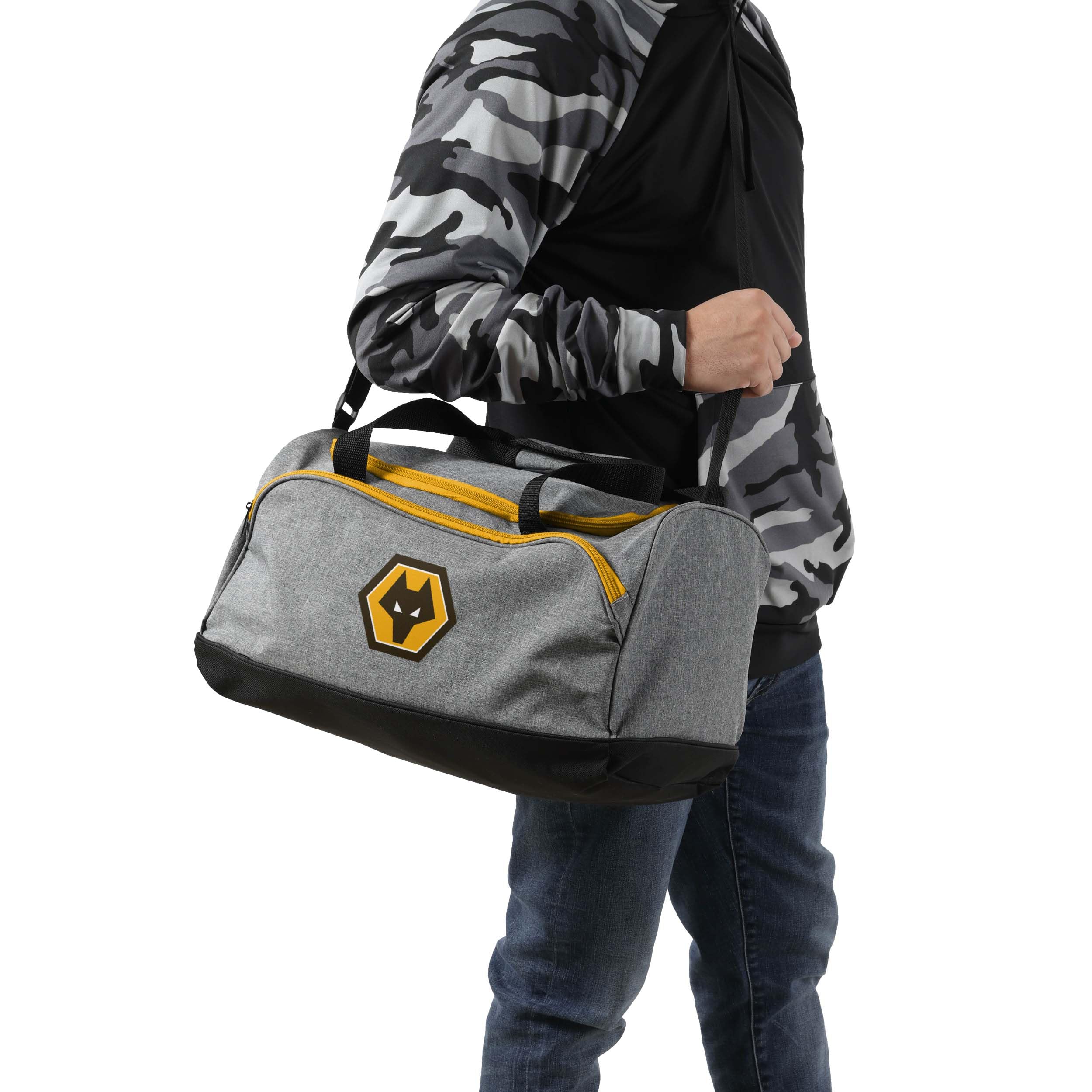 FOCO Offiziell lizenzierte Wolverhampton Wanderers FC Reisetasche, Grau