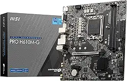 MSI Placa-mãe PRO H610M-G, Micro-ATX - Suporta processadores Intel Core de 12ª e 13ª geração, LGA 1700 - Impulso de memória DDR5 4800MHz/MAX, slot PCIe 4.0 x16, slot M.2 Gen3