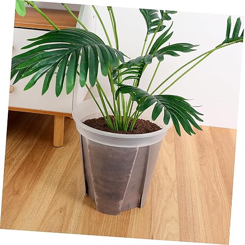 Miniatura 5 de Yardwe Paquete de 2 macetas de plástico para interiores para suculentas y cactus de fácil visualización para decoración de oficina en casa