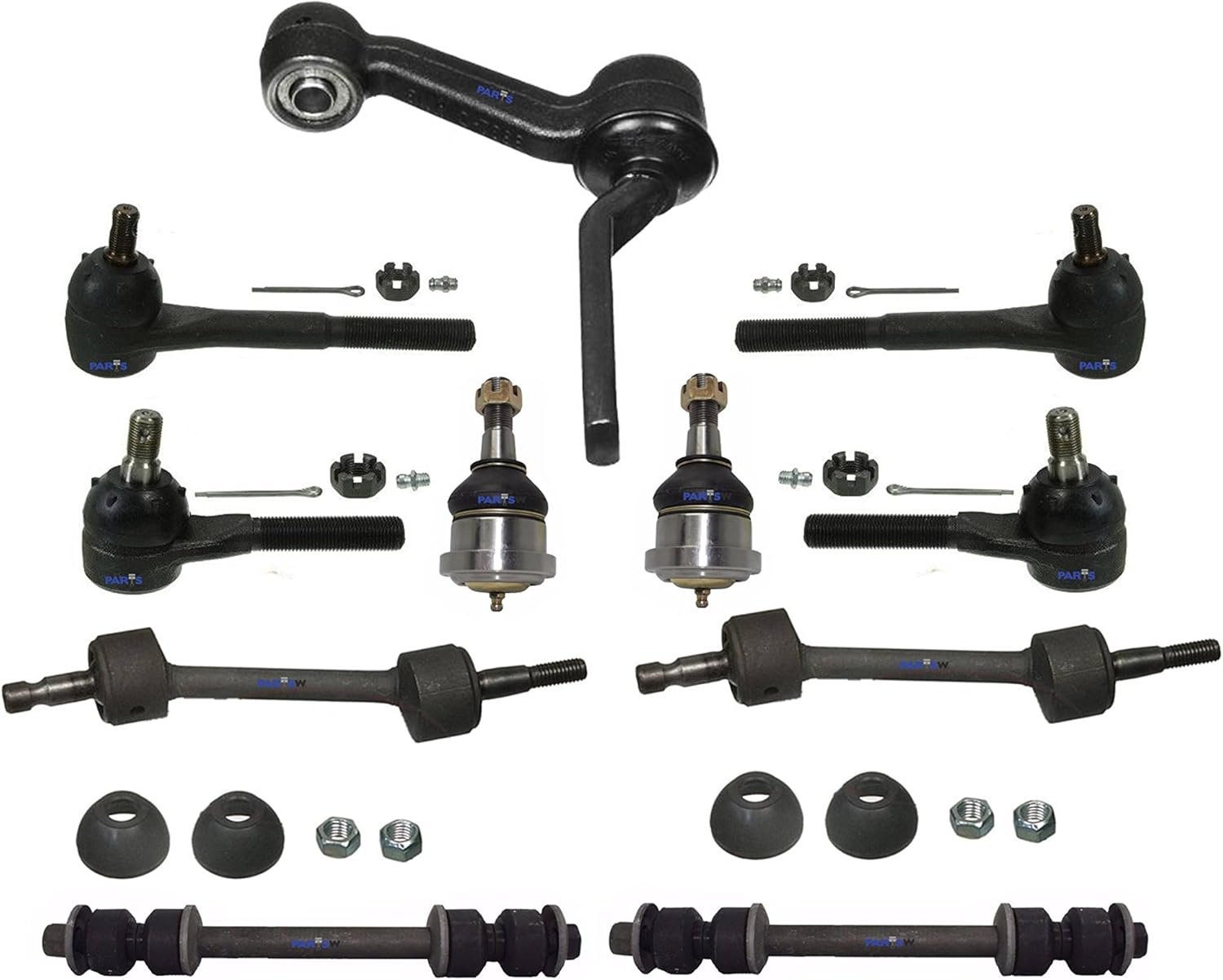 Amazon.com: 11 Pc Front & Rear Suspension Kit Inner & Outer ...