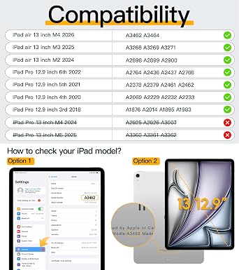 BRAECN Case for iPad Air 13 Inch 2026(M4)/2025(M3)/2024(M2) & iPad Pro 12.9''(2022/2021/2020/2018), Full-Body Protection Screen Protector Pencil Holder 360 Rotating Handle Kicktand Kids Friendly