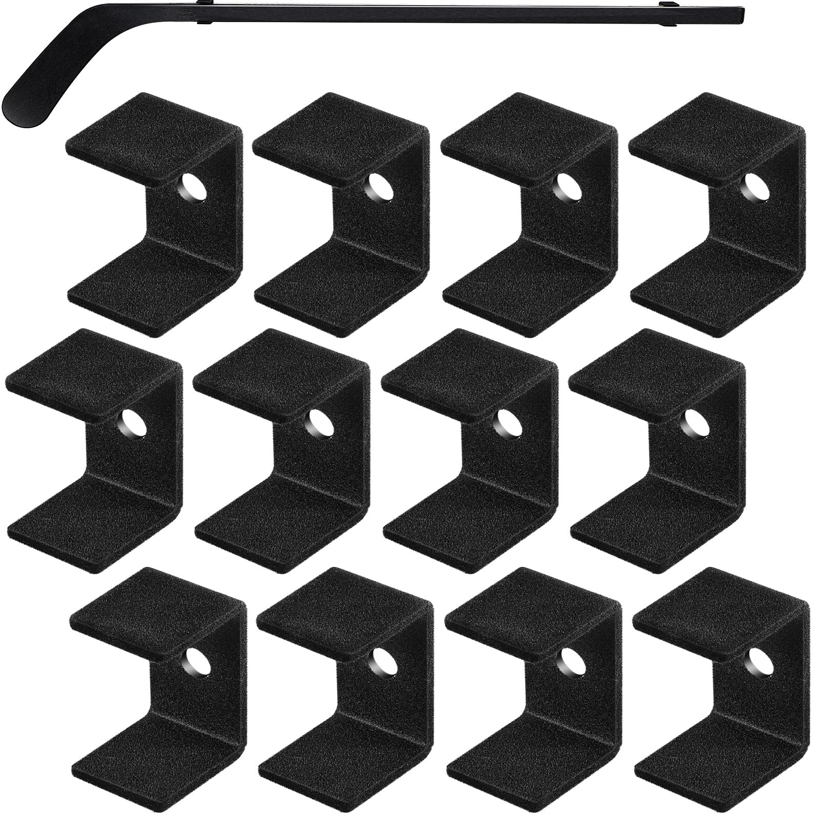 Dunzy Black Hockey Stick Wall Mount Display Holder Display Hanger Ice Hockey Stick Mount for Wall Bracket for Home Office Storage Organizer Gifts