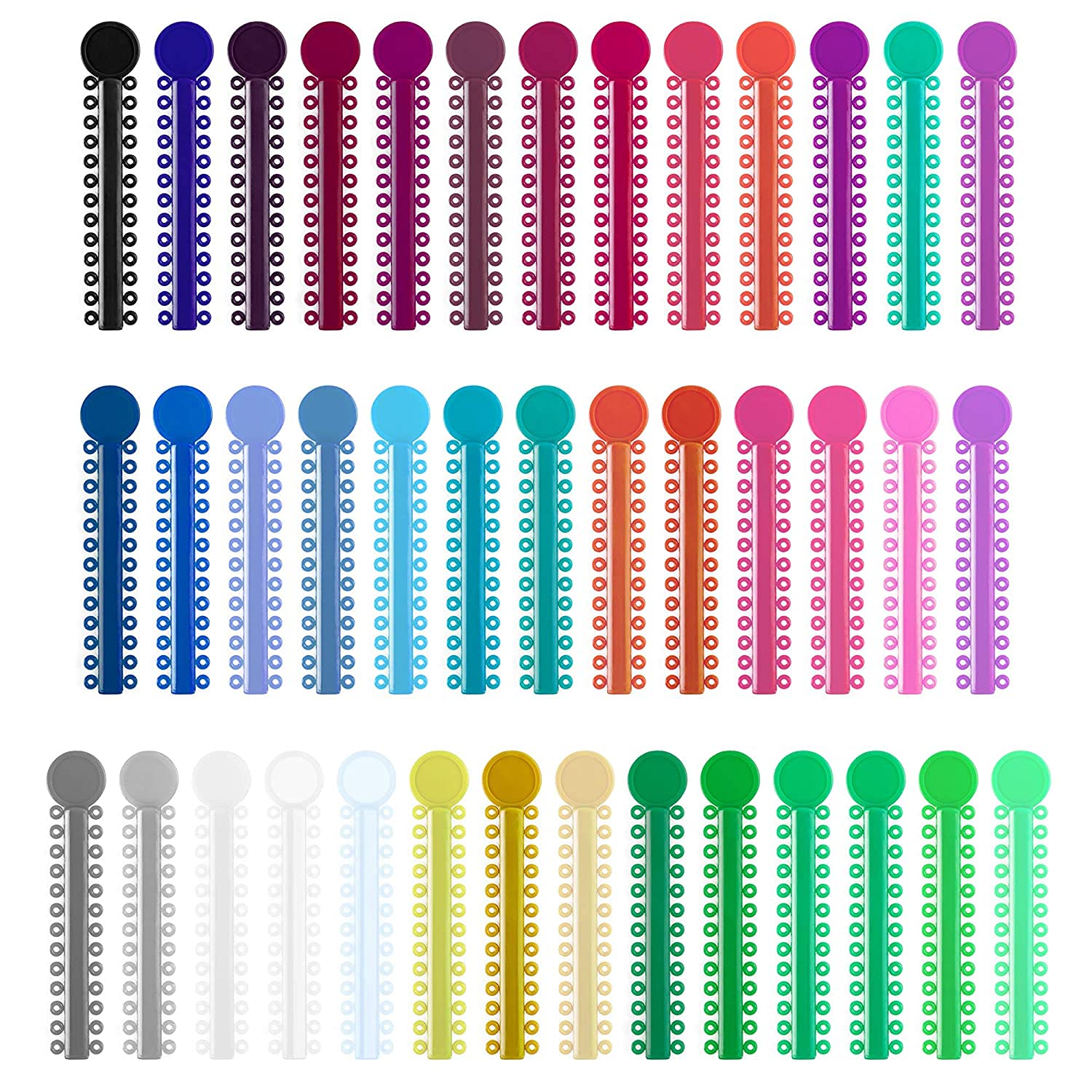 Dental Orthodontic Ligature Ties (1040pcs, 40 sticks Multicolored)