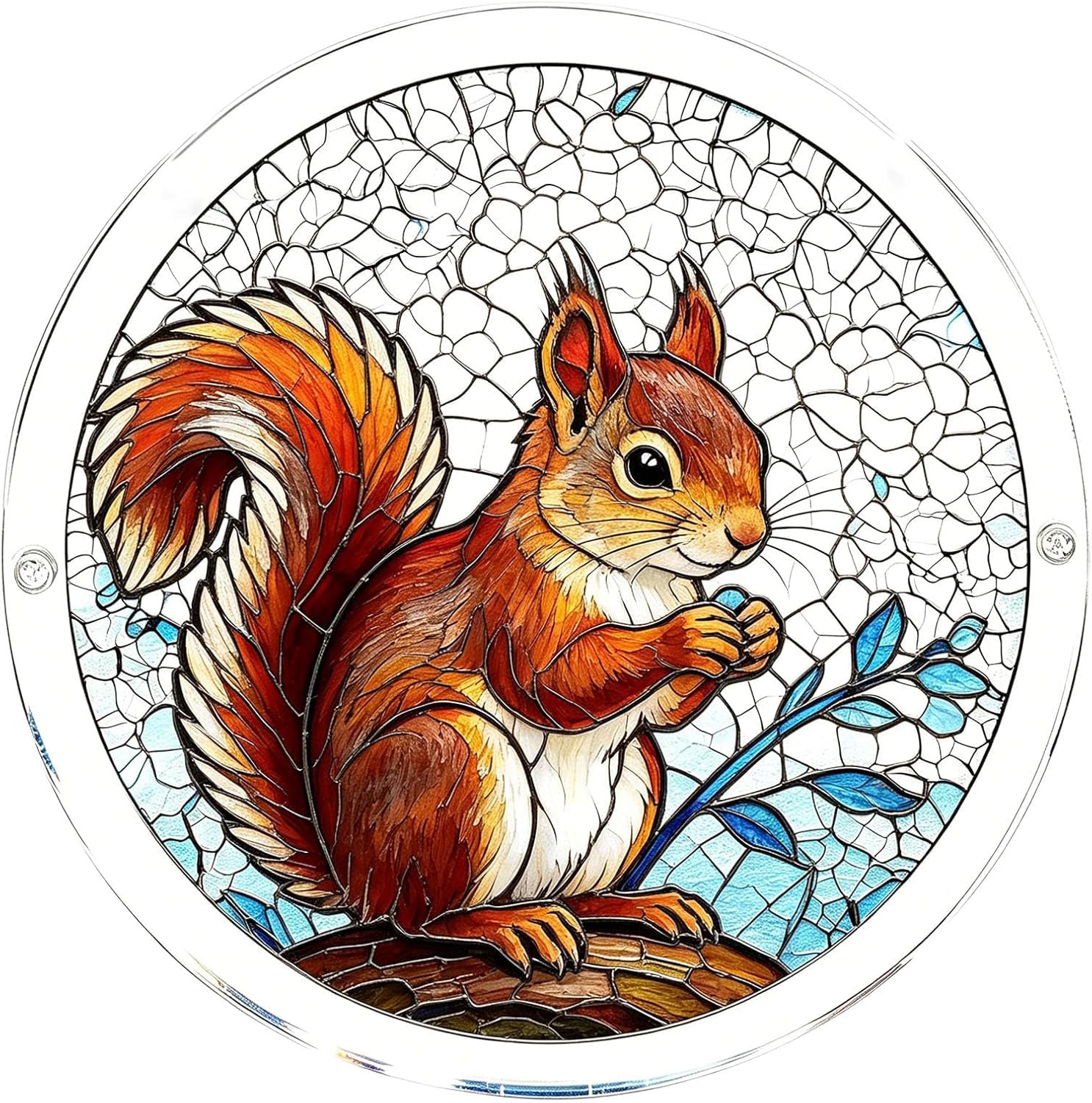 Squirrel Acrylic Jigsaw Puzzles Suncatcher, 8.2 Inch Window Hanging Suncatcher Acrylic Puzzle, DIY Home Decor Art Gift