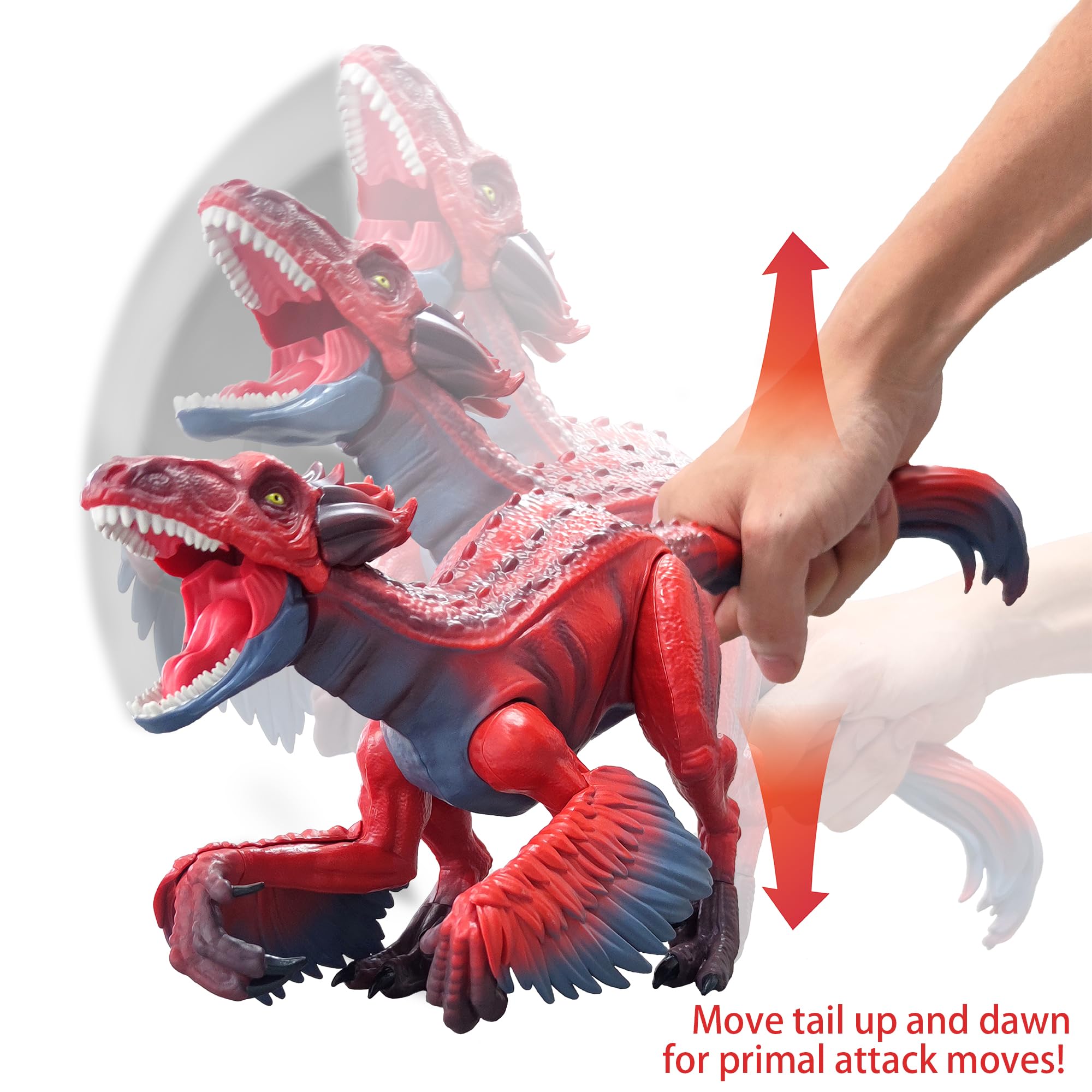 YULOMI Dinosaur Pyroraptor Toy,Jurassic Period Larger-Sized