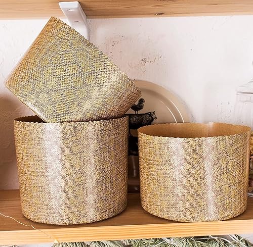 Miniatura 7 de Molde de papel Panettone grande de 28 onzas Paquete de 12 Molde Panetonne antiadherente Panettone Pan 6.06 pulgadas de ancho x 4.41 pulgadas de