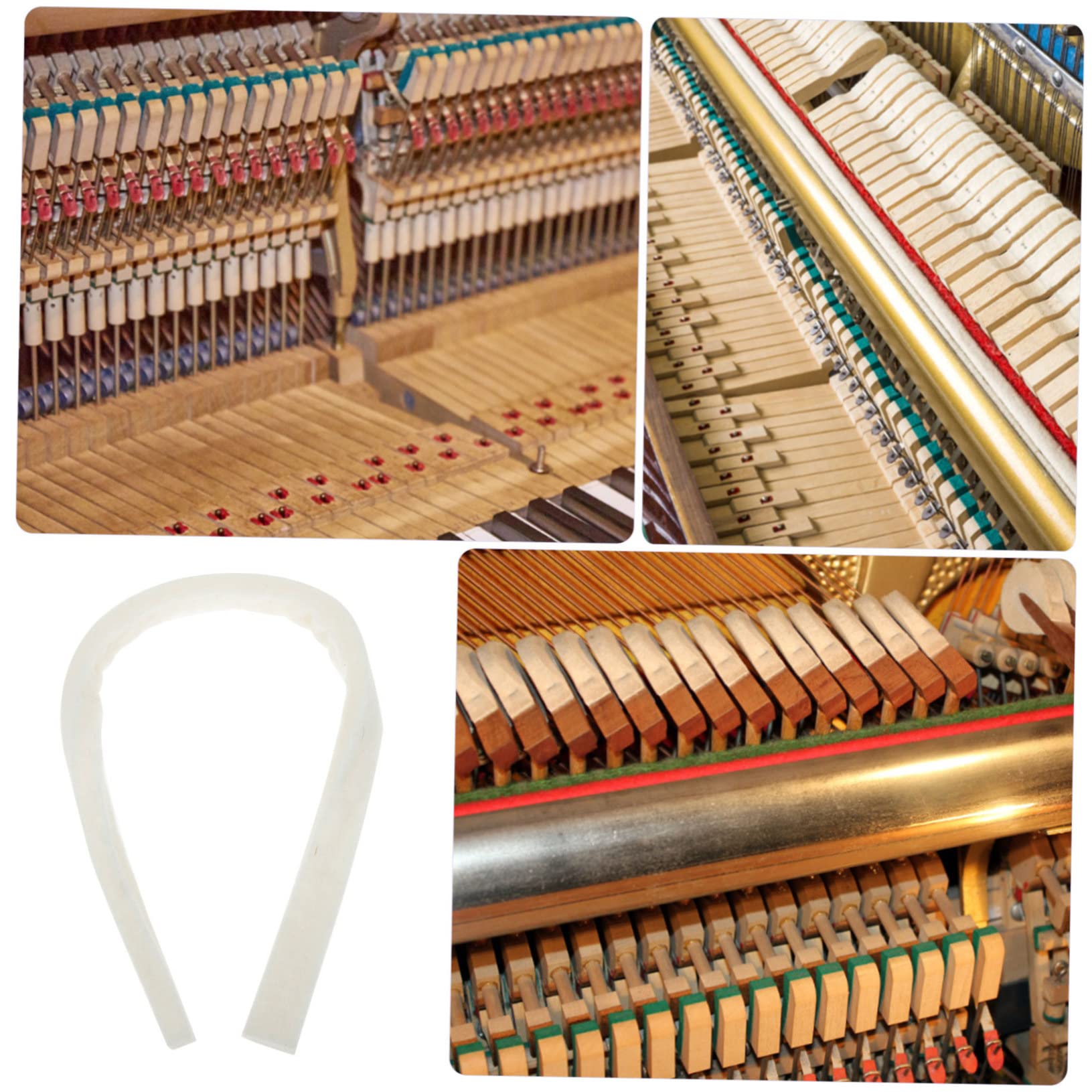 SUPVOX 4pezzi Cintura Silenziatore Per Pianoforte Accessorio Per Accordatura Strumenti Musicali Cintura Lana Resistente e Compatta Strumento Di Manutenzione Per Pianisti Professionisti e