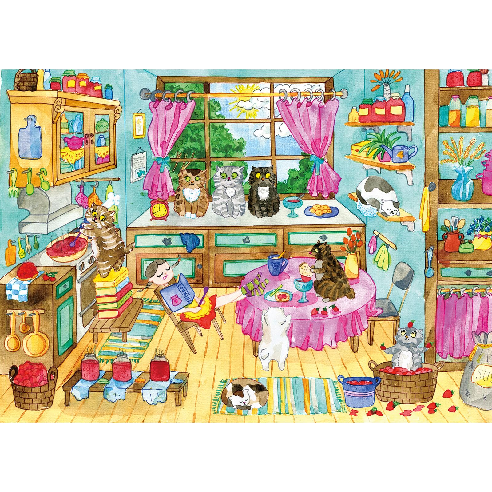 TangComplete - 500 Piece Jigsaw Puzzles for Adults, Impossible Hard Difficult Challenging Puzzles for Adults, Jigsaw Puzzles for Adults 500 Piece, Theme: Magical Kitchen