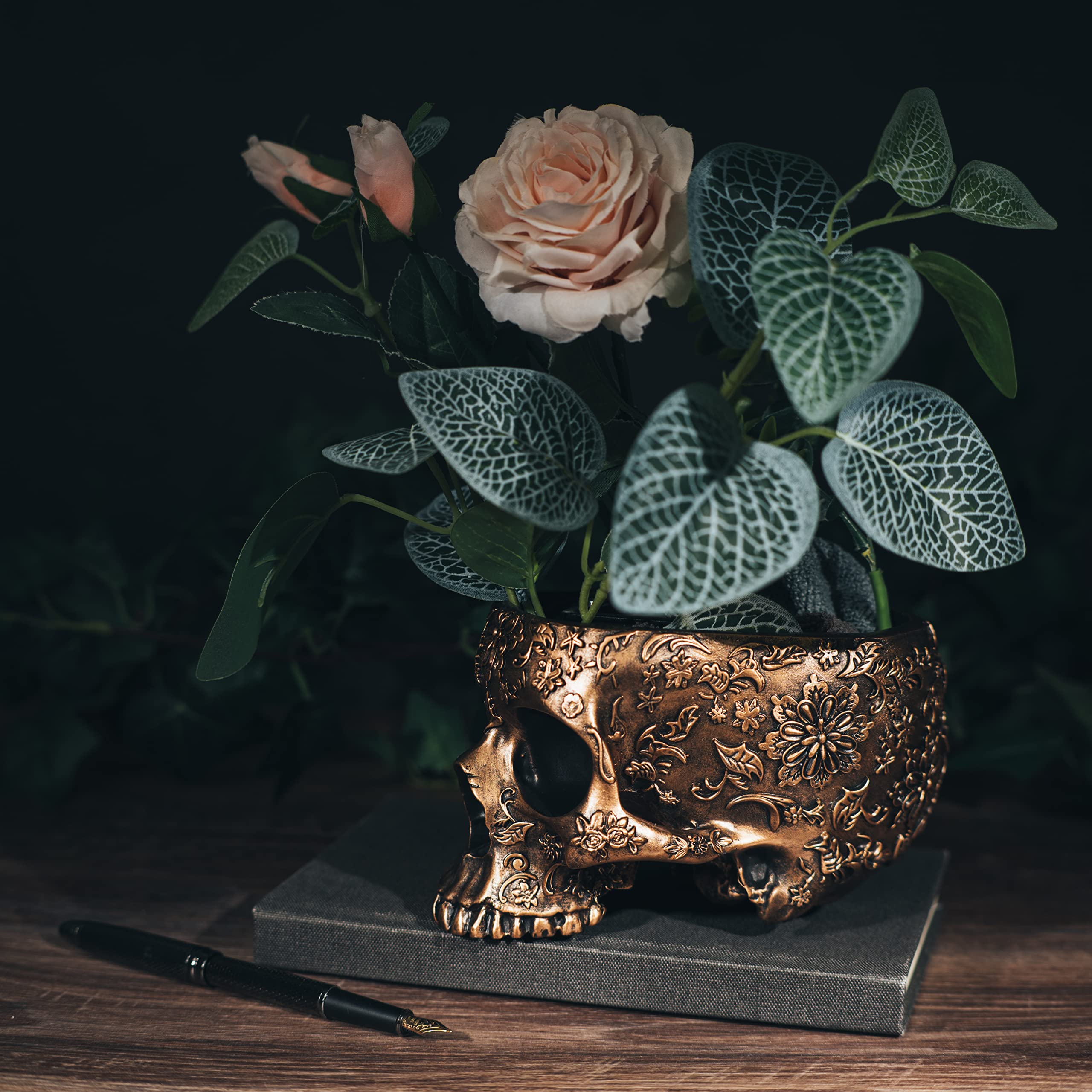 Amazon.co.jp: スケルトン スカル プランターポット 6インチ - 多肉