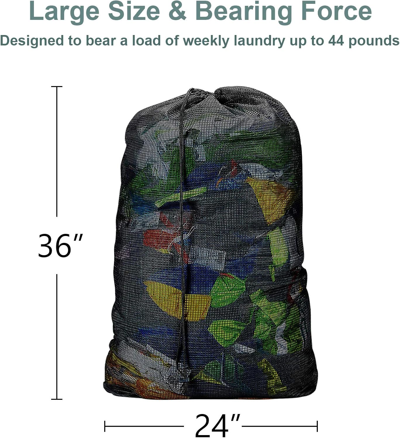 Mesh Laundry Bags,Heavy Duty with Reinforced Handles, Foldable &