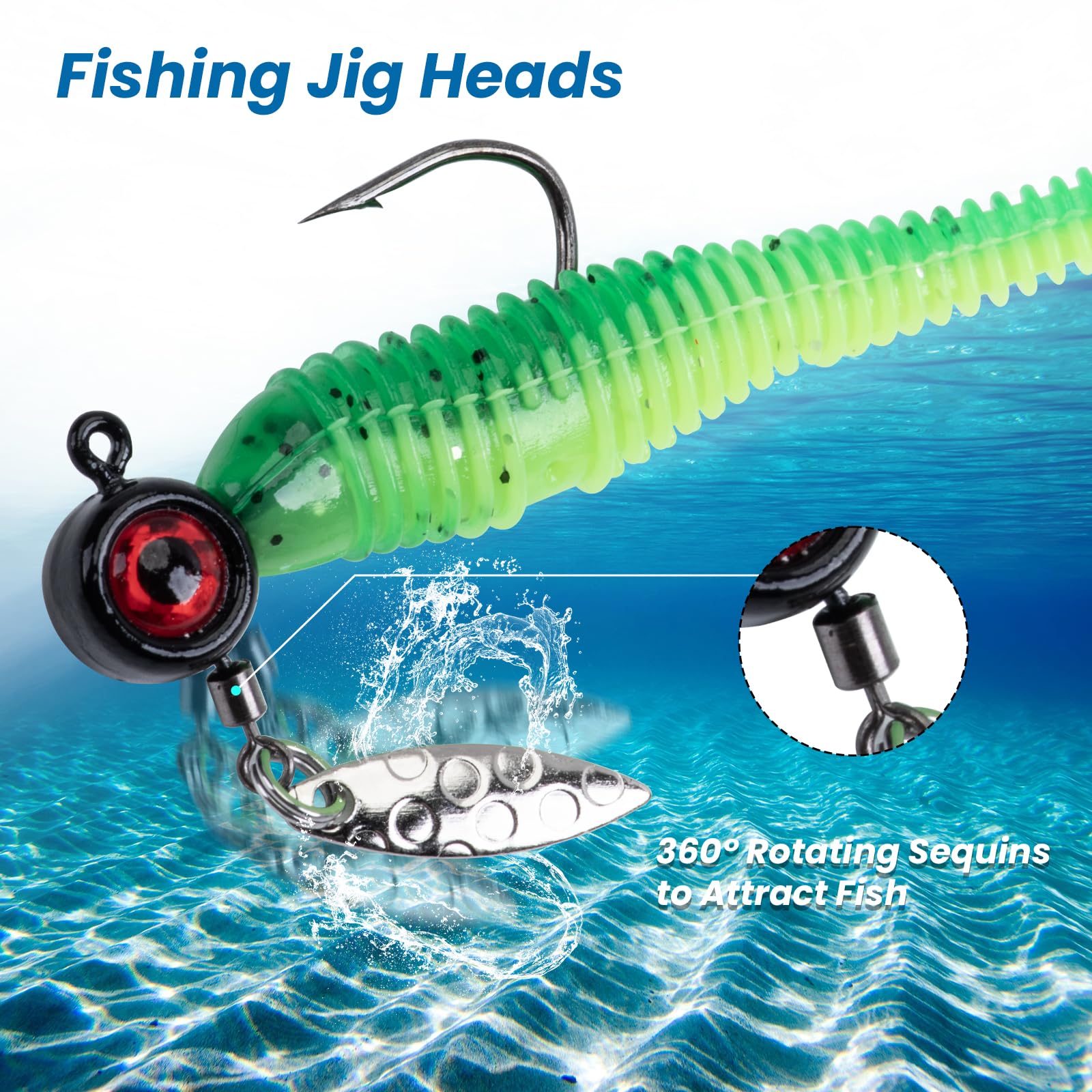 Amazon | Goture ジグヘッドスピナー ジグヘッド ブレード付き