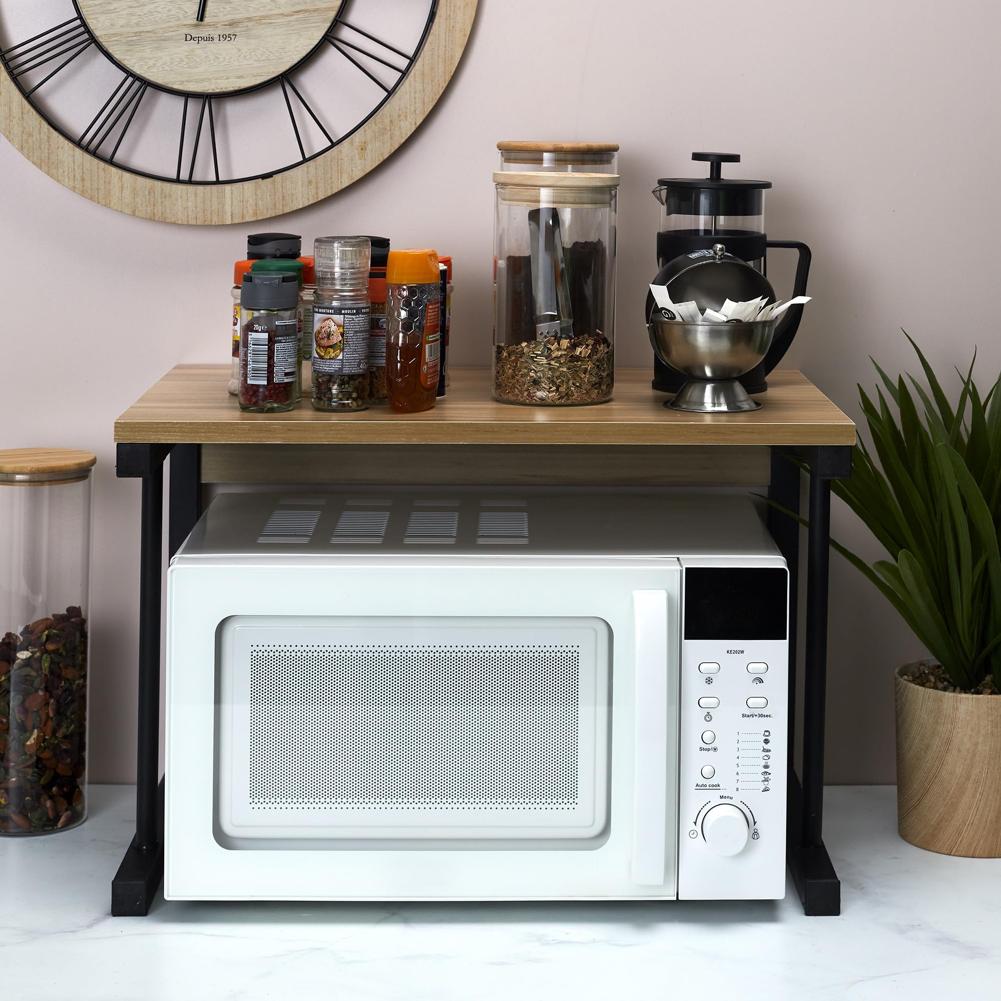 Image secondaire de Étagère de Cuisine Multifonctionnelle HOME DECO FACTORY - Support pour Micro-ondes Blanc