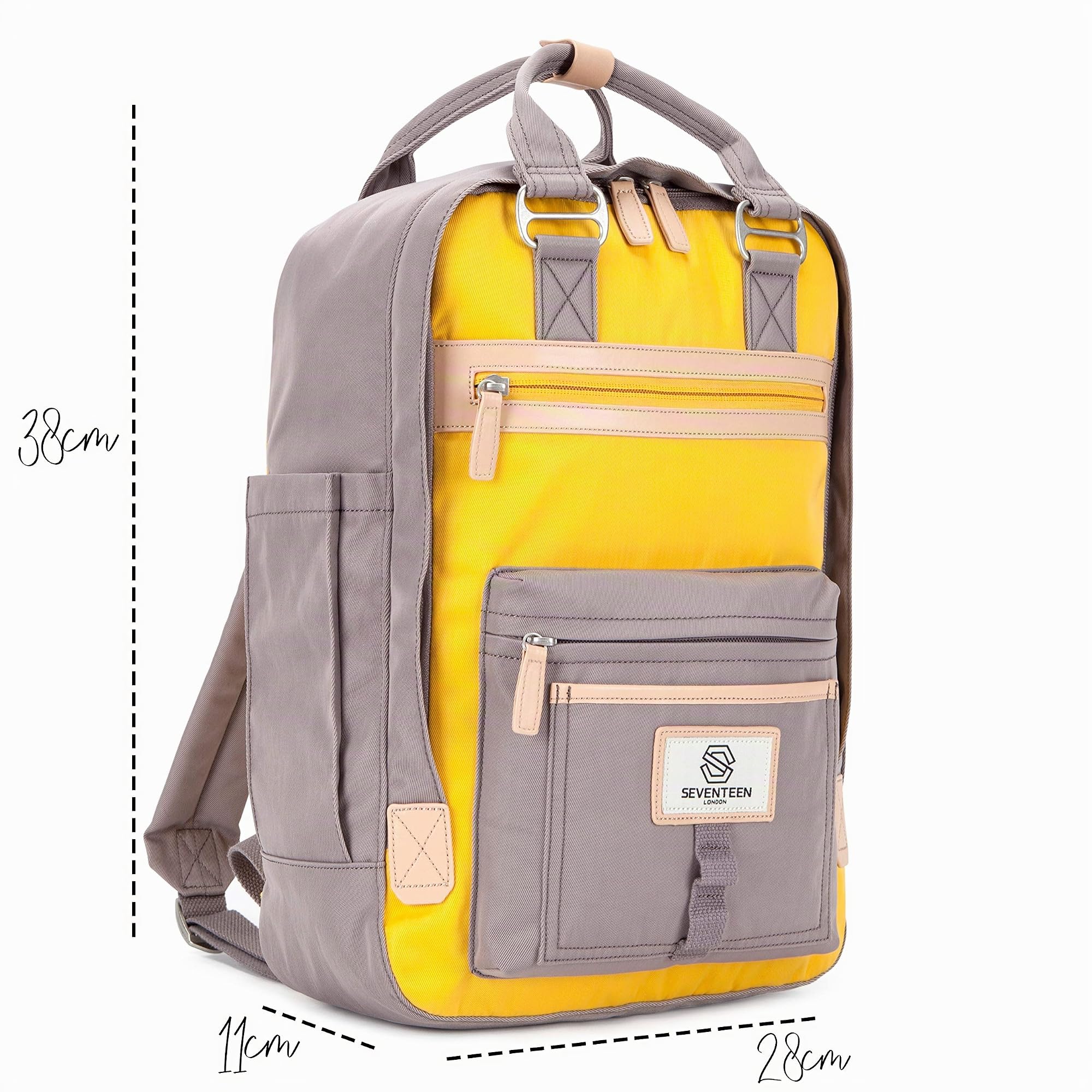 SEVENTEEN LONDON – Moderner, einfacher und unisex ‘Wimbledon’ Rucksack mit einem klassischen Design im Skandi-Stil – perfekt für 13-Zoll-Laptops