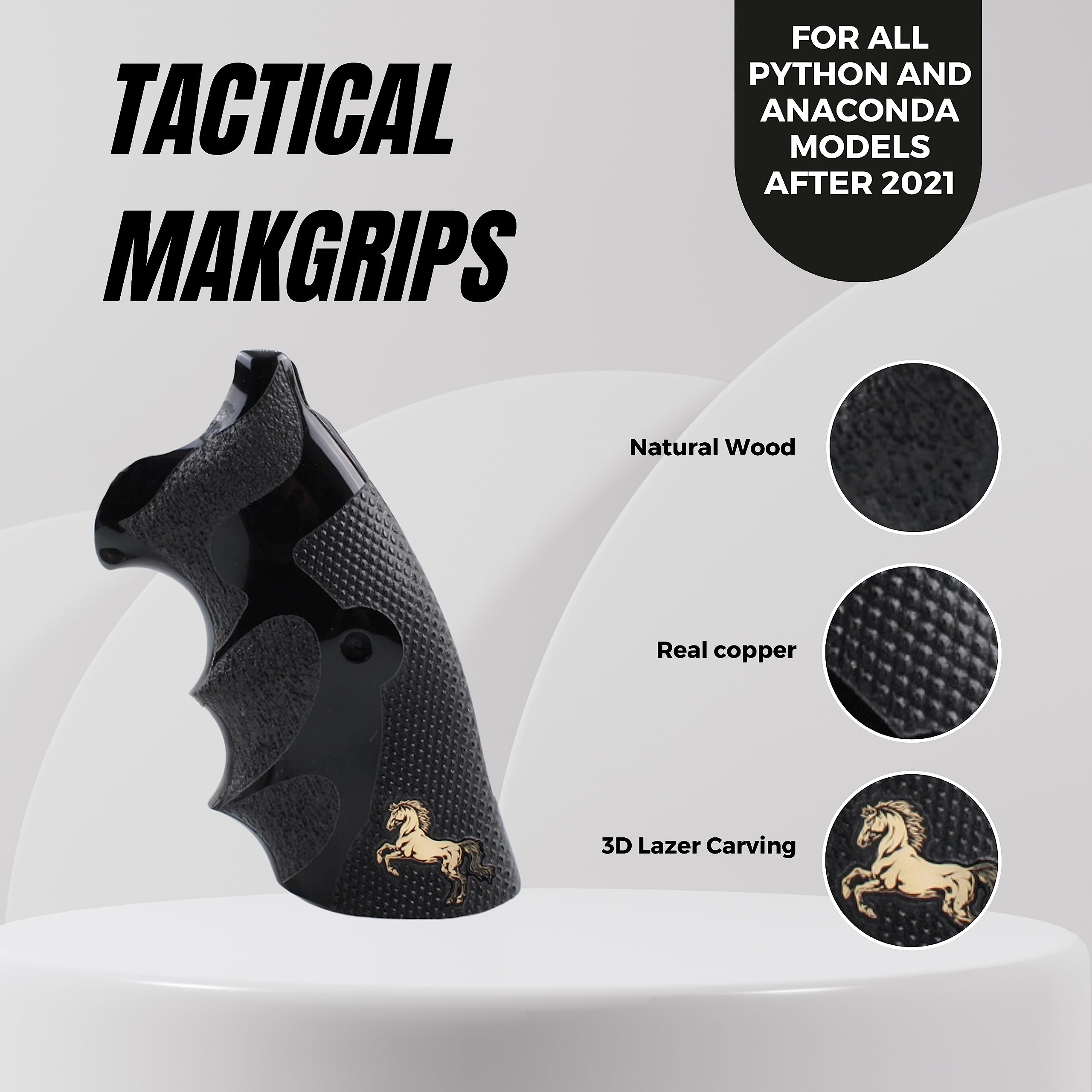 Produktbild von Will Colt Deep Grips Brand Python & New Anaconda Special Walnut Grips 819687