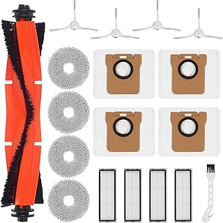 18 Accessories pour Xiaomi X20,1brosse principale,4chiffons de nettoyage,4 sacs à poussière,4 brosses latérales,4 filtres HEPA,1brosse de nettoyage, accessoires pour aspirateur robot pour Xiaomi