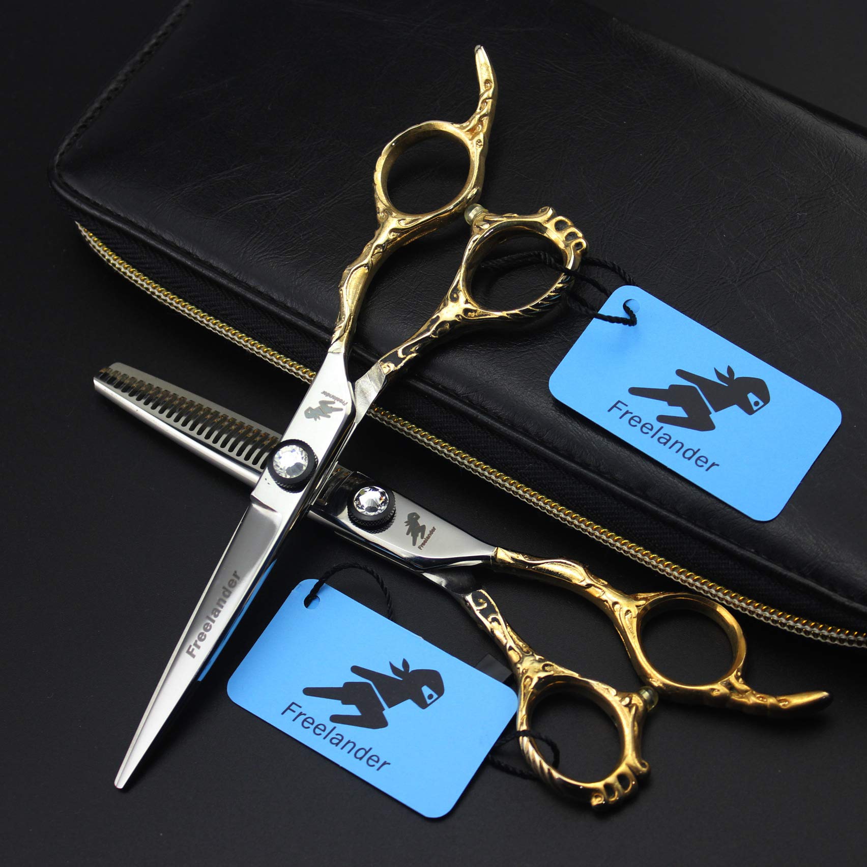 Mens Womens Friseur-Schere-Set, Edelstahl-Friseur-Schere, Licht und scharf, für Friseur, Verdünnung, Hausgebrauch, Salon (6,0 Zoll 17 cm)