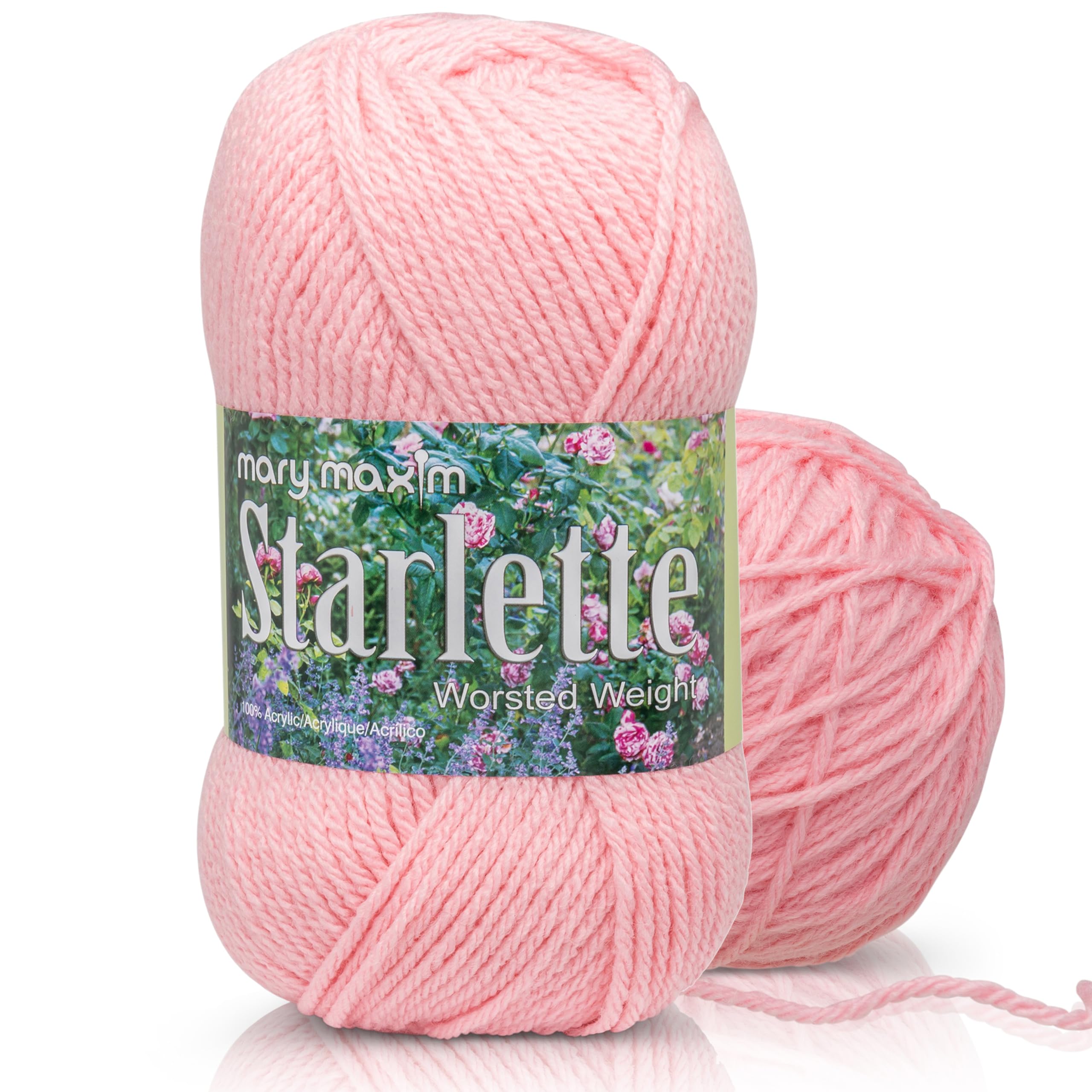 Amazon.com: Mary Maxim Starlette Yarn - Pale Petal Pink - Premium