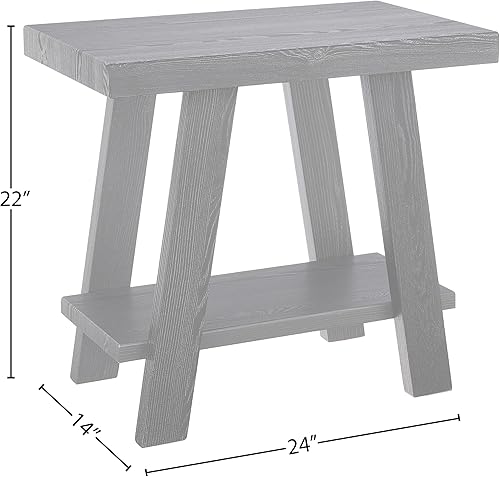 Miniatura 3 de Roundhill Furniture Athens - Mesa auxiliar de madera contemporánea, color negro