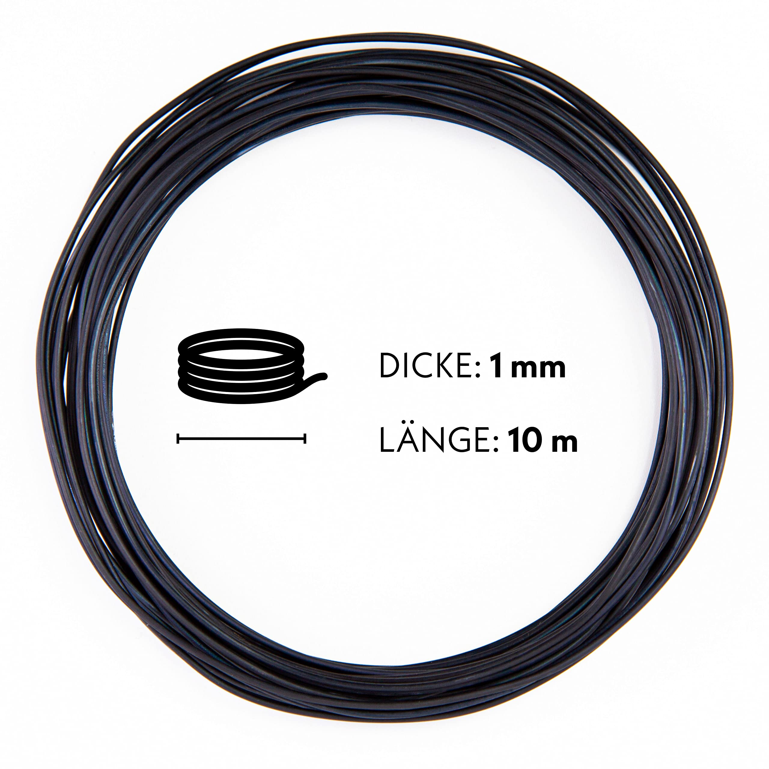 Filo Per Bonsai In Alluminio Anodizzato Nero - 10 Metri, Spessore 1.5 Mm, Per Modellare Alberi - Foto 3