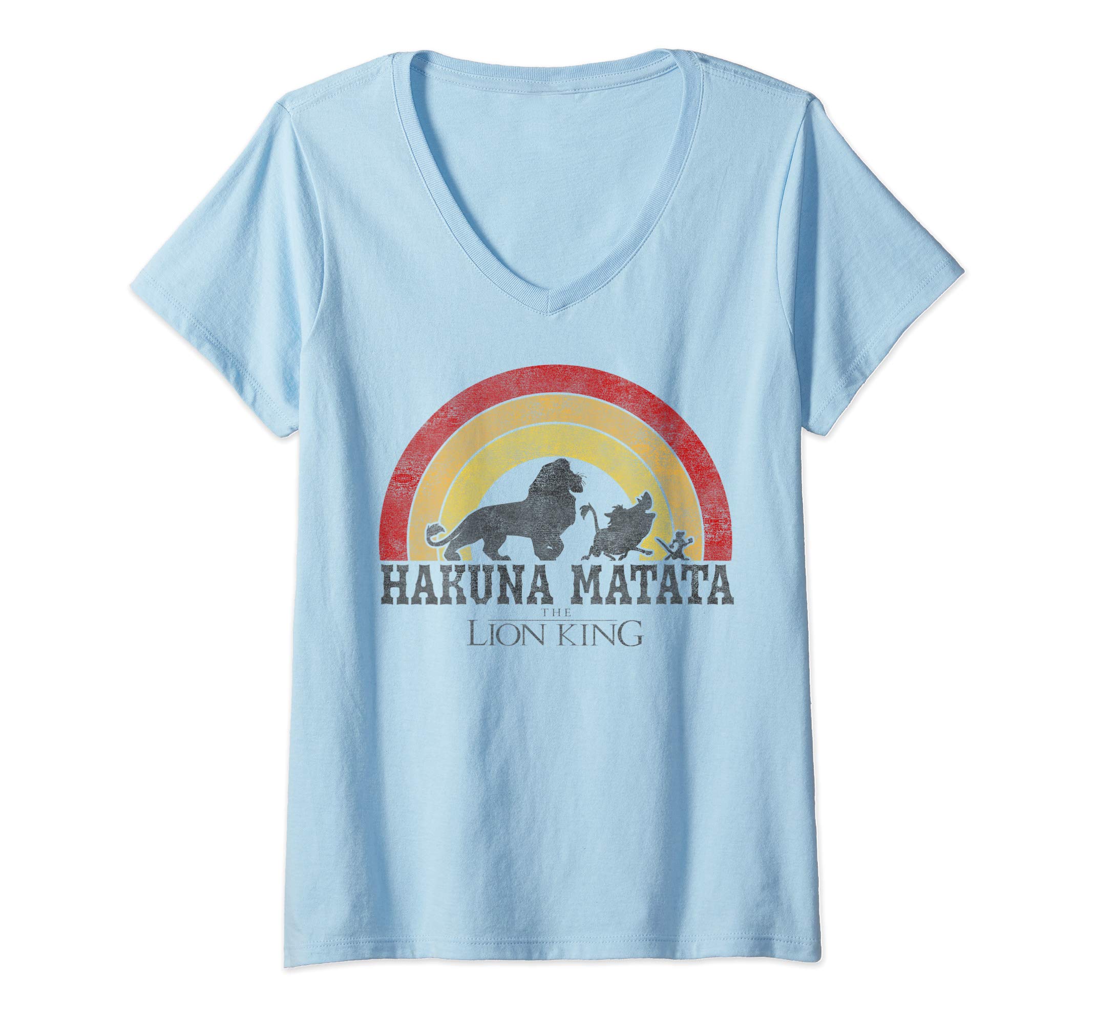 Womens Disney The Lion King Hakuna Matata Vintage V-Neck T-Shirt