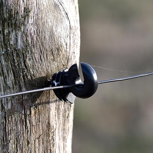 Miniatura 5 de PATIKIL Aislador eléctrico para valla de cerca, aislador de poste de madera para valla de granja, sistema de rejilla eléctrica