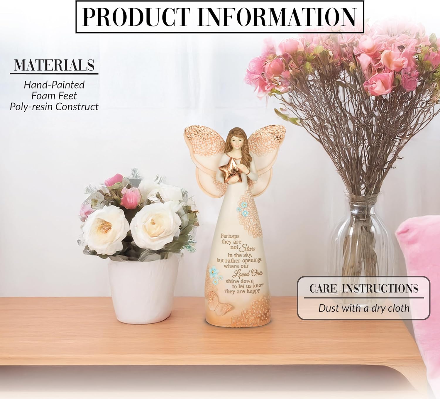 Pavilion Gift Company 19045 Light Your Way Memorial Stars in The Sky Angel Figurine, 7-1/2-Inch , Blue - Image 2