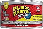 Flex Paste, Waterproof Paintable Putty, Spackle Sealant, Fill Gaps Cracks Holes - Block Out Water and Air - UV Resistant - Walls, Drywall, EPDM, Concrete, Roof, RV Repairs, Clear, Half-Quart