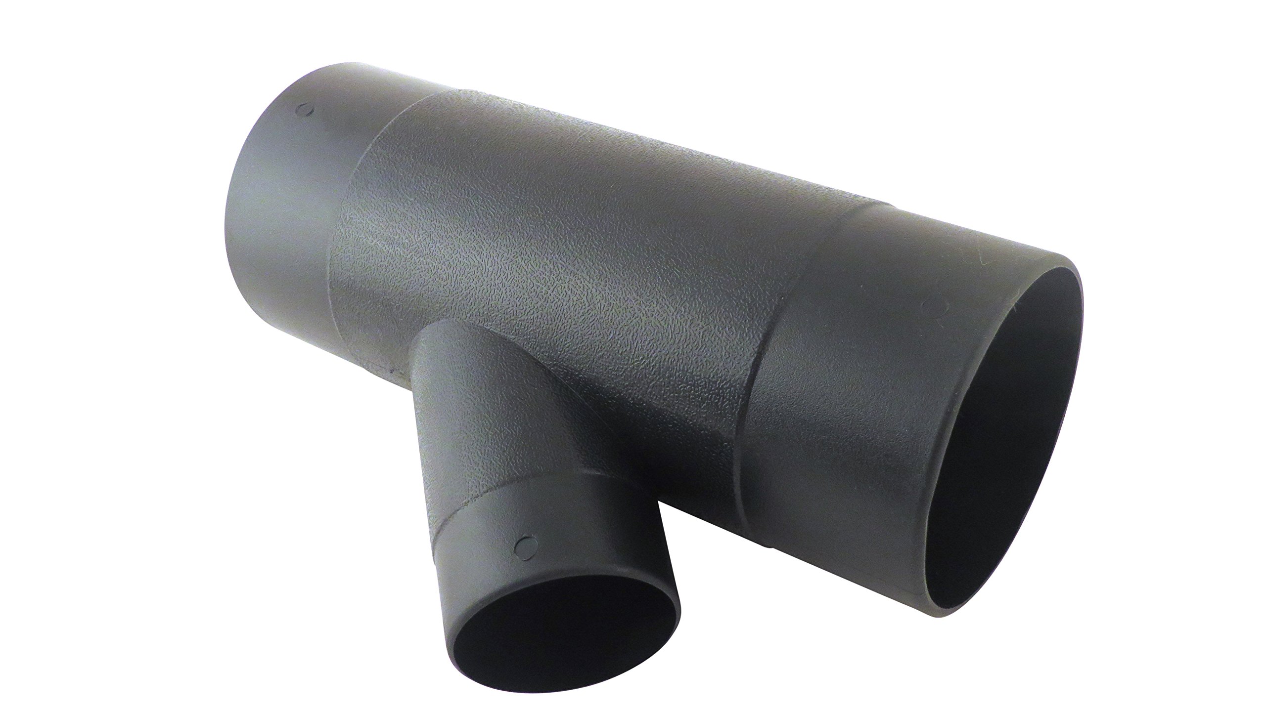 4 to 2-1/2 Inches 3 Way Y Connector with Openings OD 3-15/16 Inches and 2-7/16 Inches ABS Plastic for Dust Collector Systems 73455