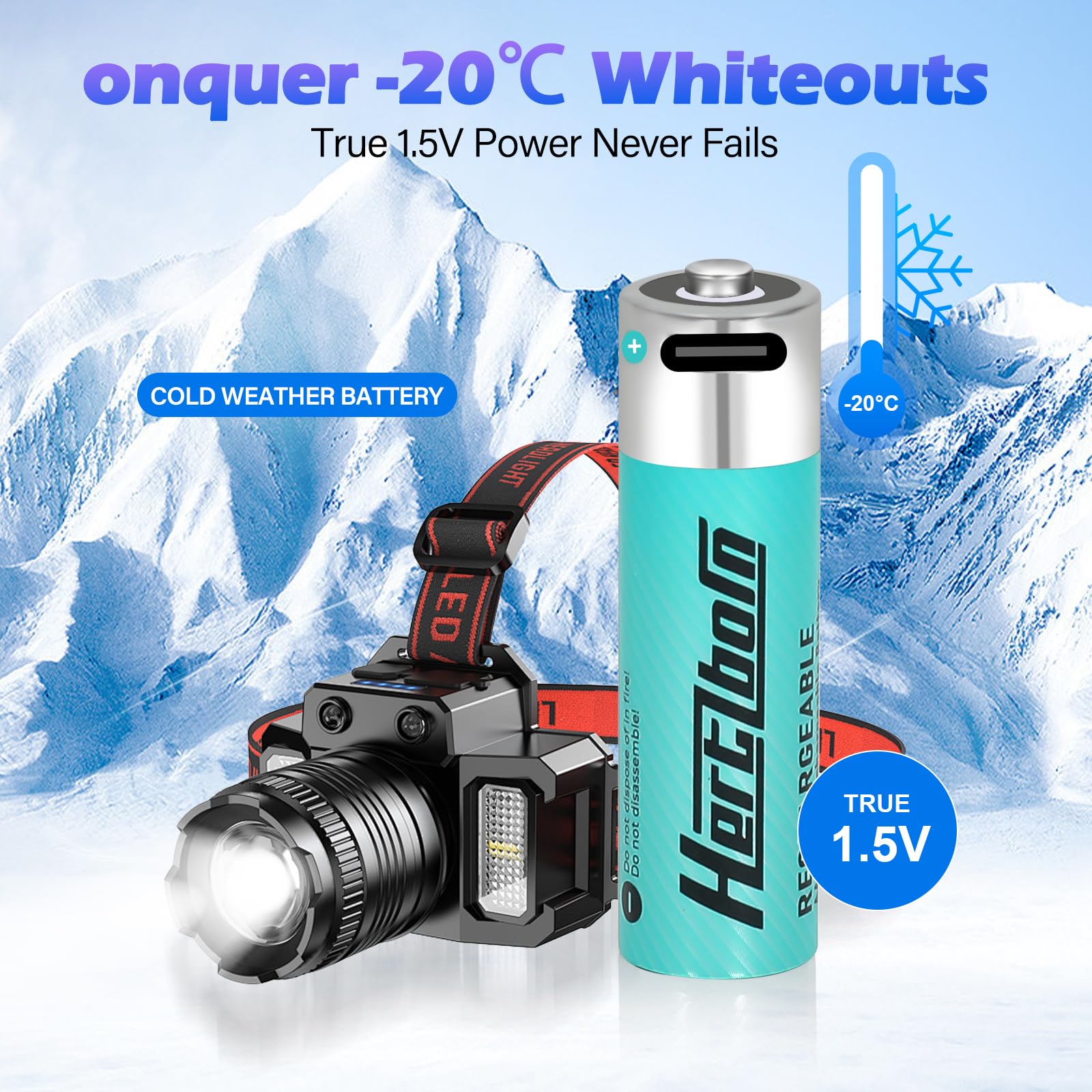 Lot de 8 piles AA rechargeables au lithium 2775 mWh - Capacité réelle (certifié TÜV) - Sortie constante de 1,5 V et résistance au froid -30 °C - 1000 cycles pour appareils médicaux