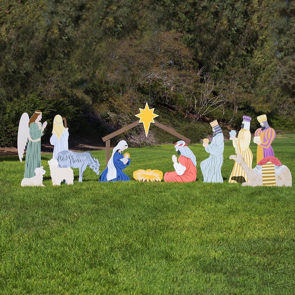 Outdoor Nativity Store Classic Outdoor Nativity Set - Full Yard Scene (Large)