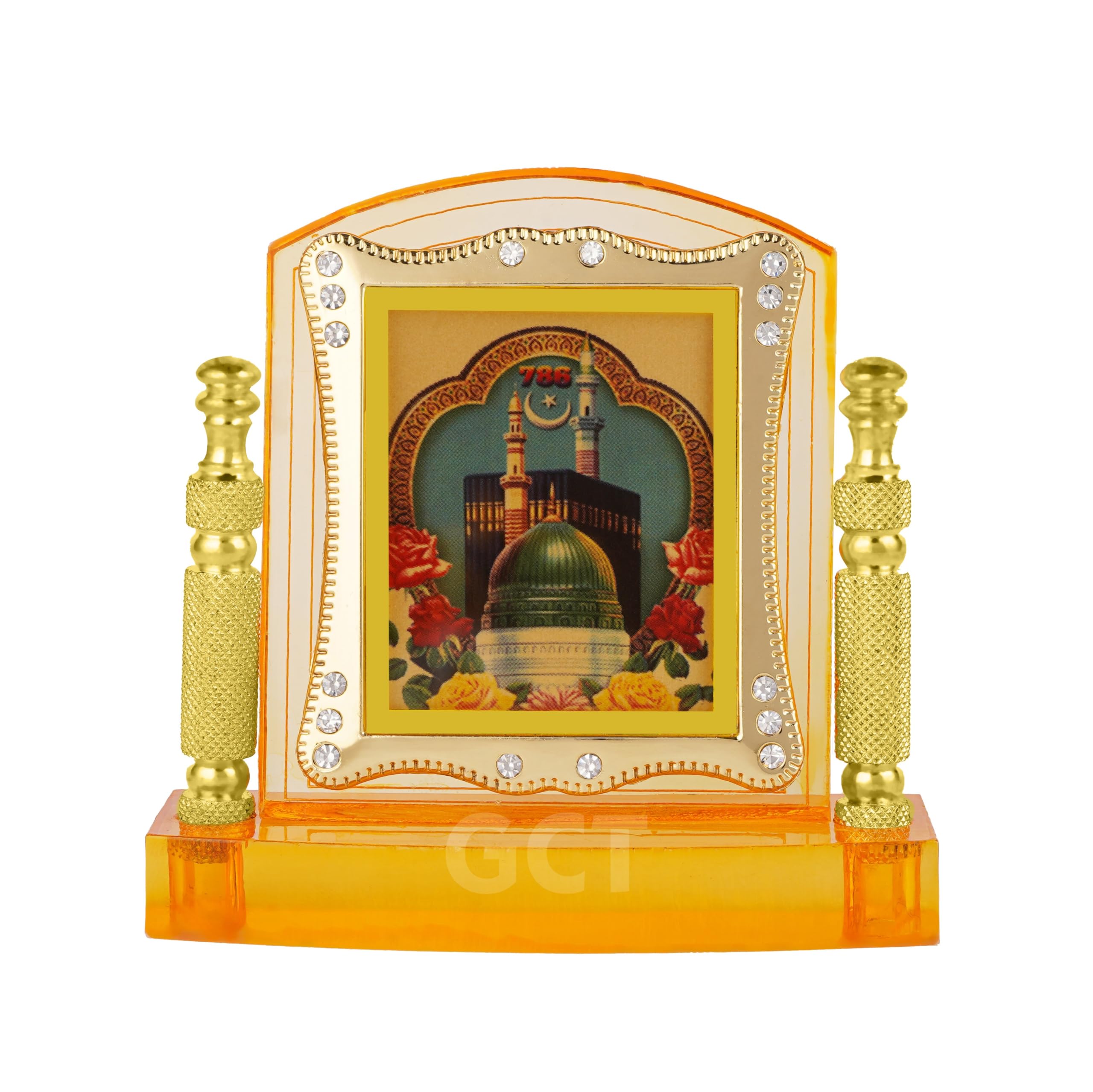 GCT Mecca Madina Makkah Car Temple (J001-11-A) Islam Religious Acrylic Car Frame for Car Dashboard