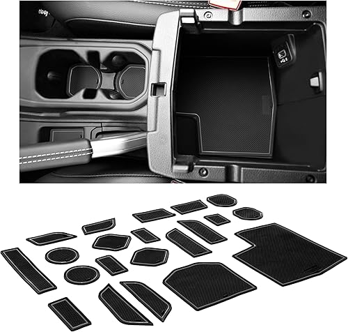 Miniatura 32 de CupHolderHero Compatible con accesorios Jeep Wrangler JK 2011-2017, insertos interiores antideslizantes antipolvo, tapetes de revestimiento