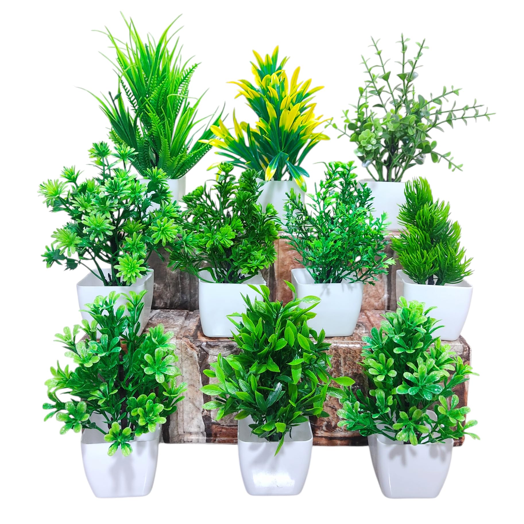 SAF Artificial Plant (Set of 10) for Home, Bathroom, Bedroom, Dining Table, Wedding, Birthday Decoration etc...-image-43