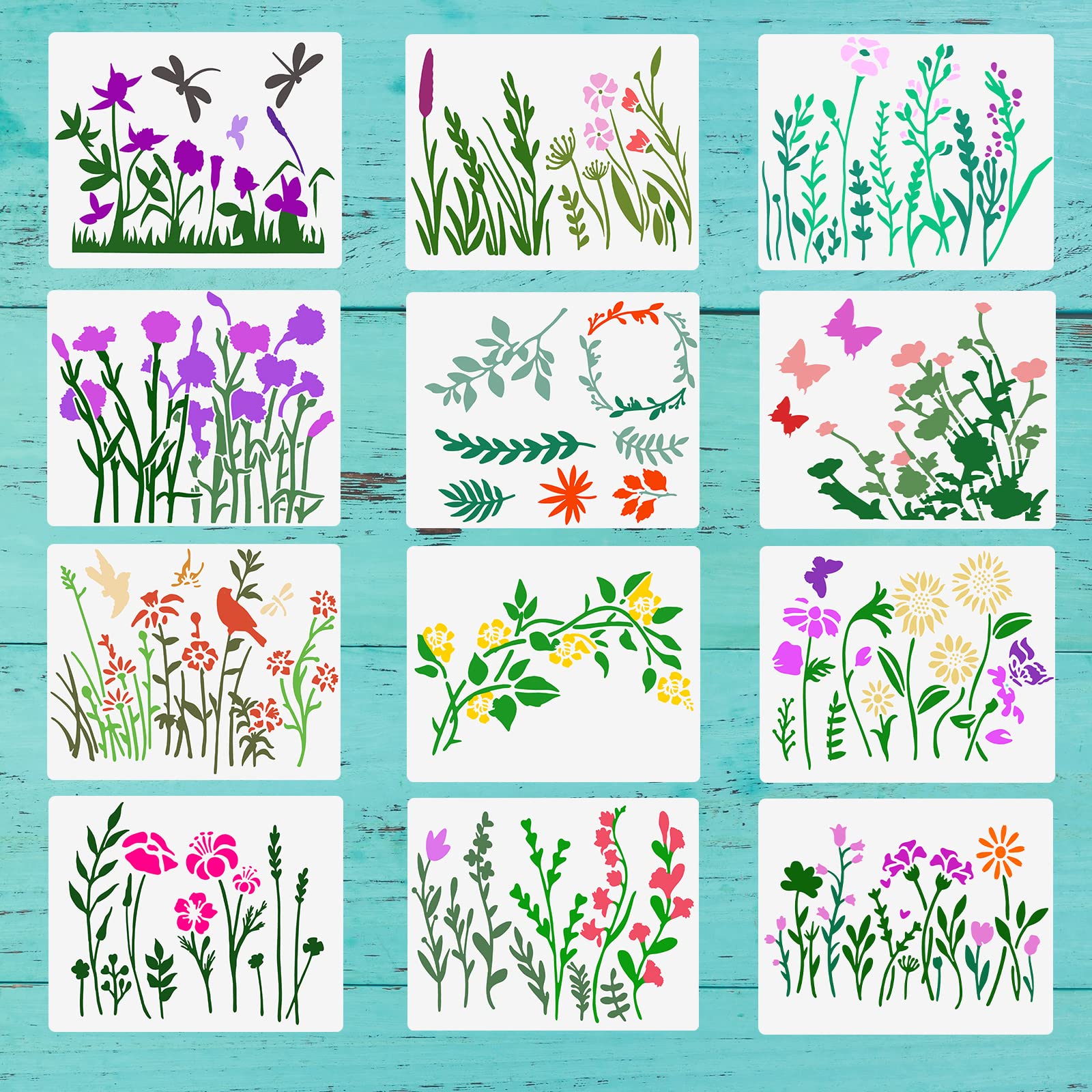 Airbrush Set Kinder Prasacco 64 Stück Schablonen Zum Malen Set, 7,5 X 7,5  Cm Schablonen Textilgestaltung Kinder, image size:1600x1600