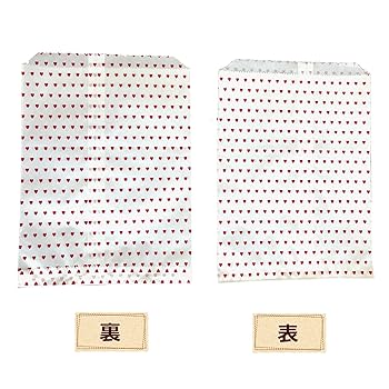 Amazon.co.jp: 袋工房 紙平袋 新ハート2号 100枚パック 180×235