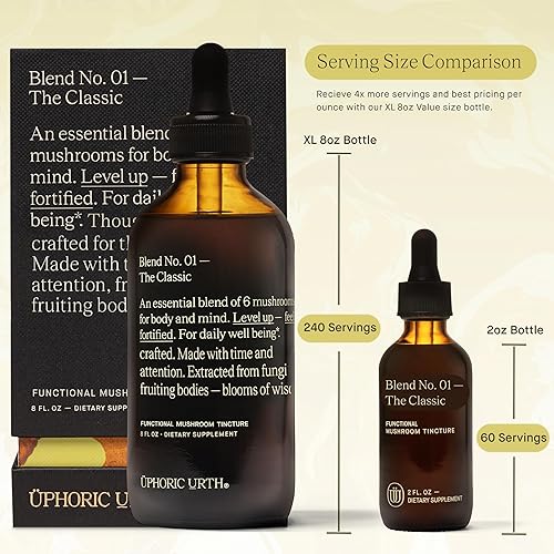 Miniatura 2 de UPHORIC URTH Mezcla de mezcla de hongos No.1-6 Reishi, Chaga, melena de león, cola de pavo, cordyceps y shiitake, refuerzo de inmunidad de apoyo