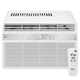 LG LW6024RSMX Window Air Conditioner, Wi-Fi Enabled w/Remote, for Small Room (260 Sq.Ft.), Quiet Operation, 115V, 6,000 BTU, White
