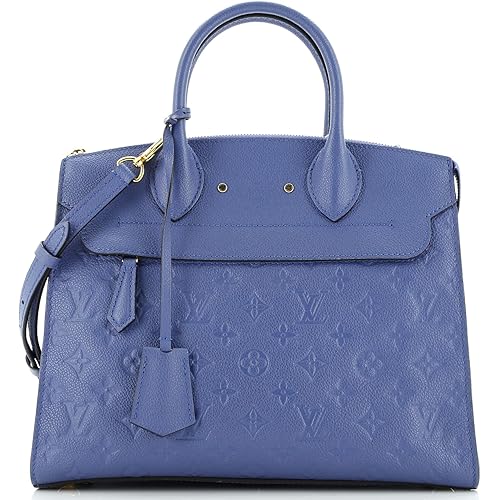 Louis Vuitton, Pre-Loved Pont Neuf Handbag Monogram Empreinte Leather MM, Blue