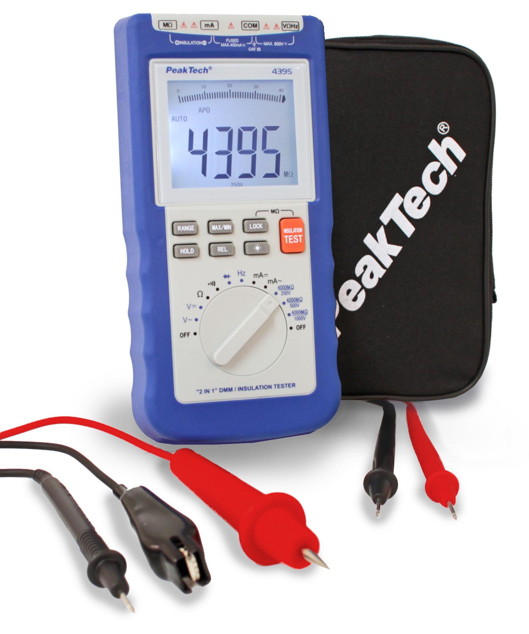 PeakTech 4395 - Multimeter 4000 Counts & 1000V Isolationsmessgerät