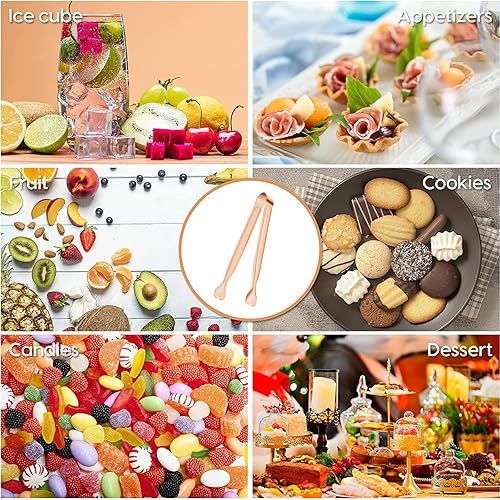 Miniatura 6 de Anytrp - Pinzas para servir 12 paquetes de pinzas de acero inoxidable para azúcar pinzas pequeñas de 53 pulgadas pinzas de cocina para servir