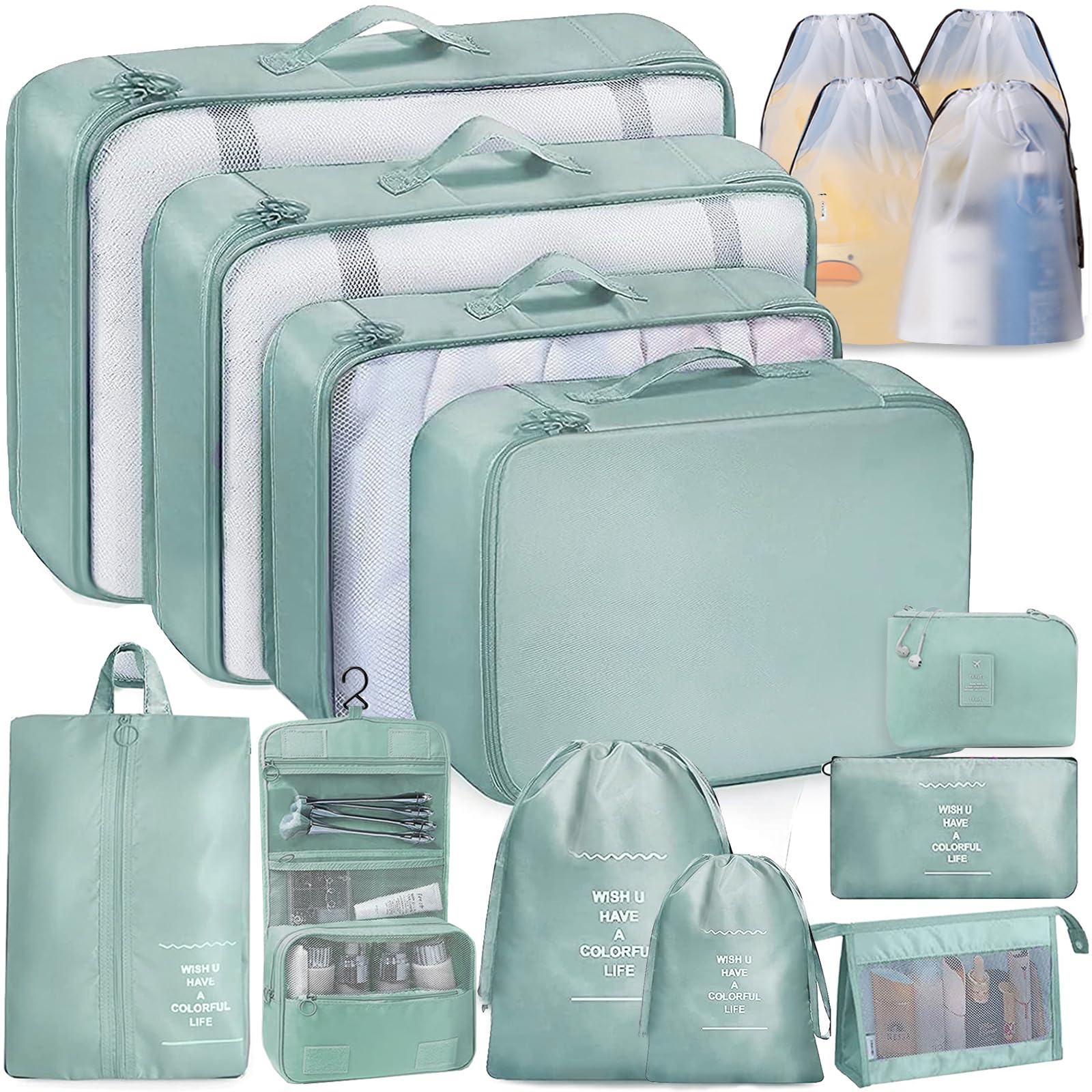 Amazon.co.jp: トラベルポーチ 15点セット アレンジケース 旅行用 収納