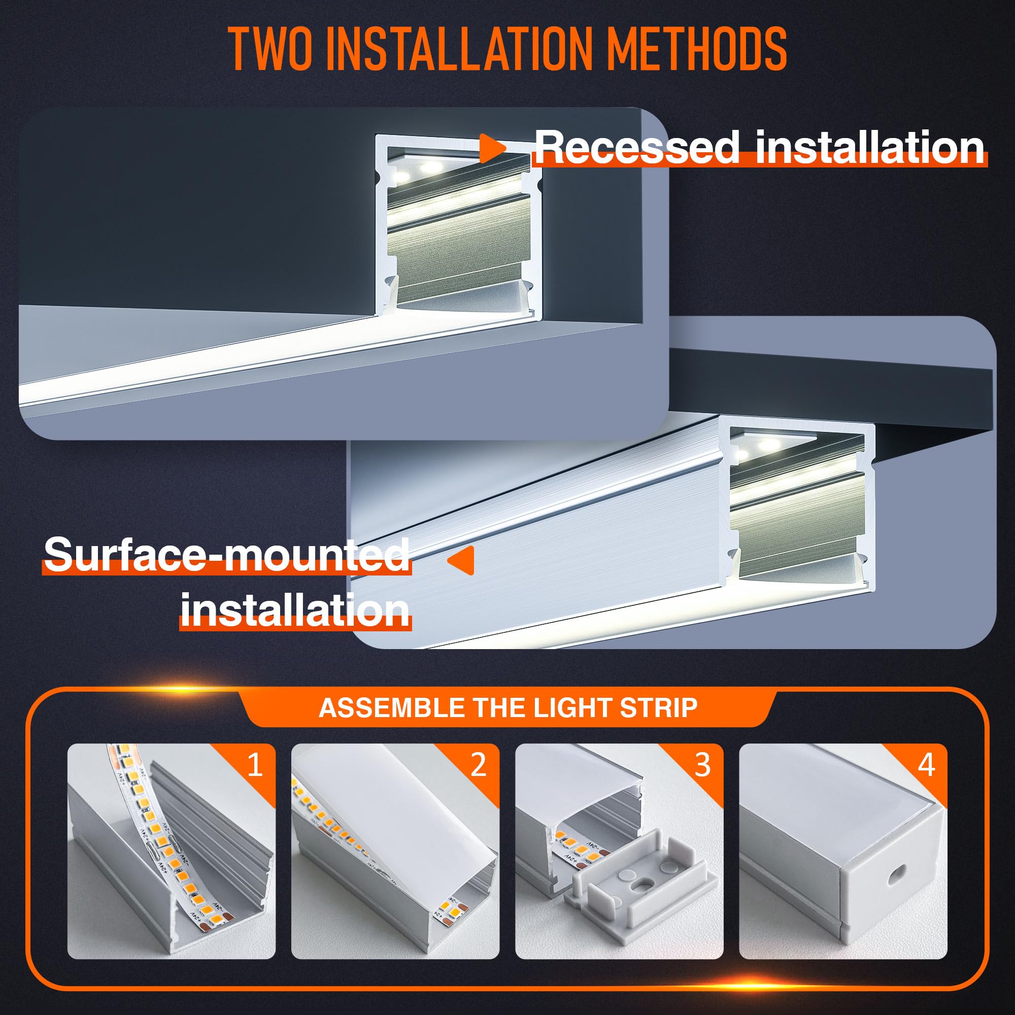 Profilo alluminio angolare PLA1919 1 Metro per Strip LED Ingrosso e Dettaglio