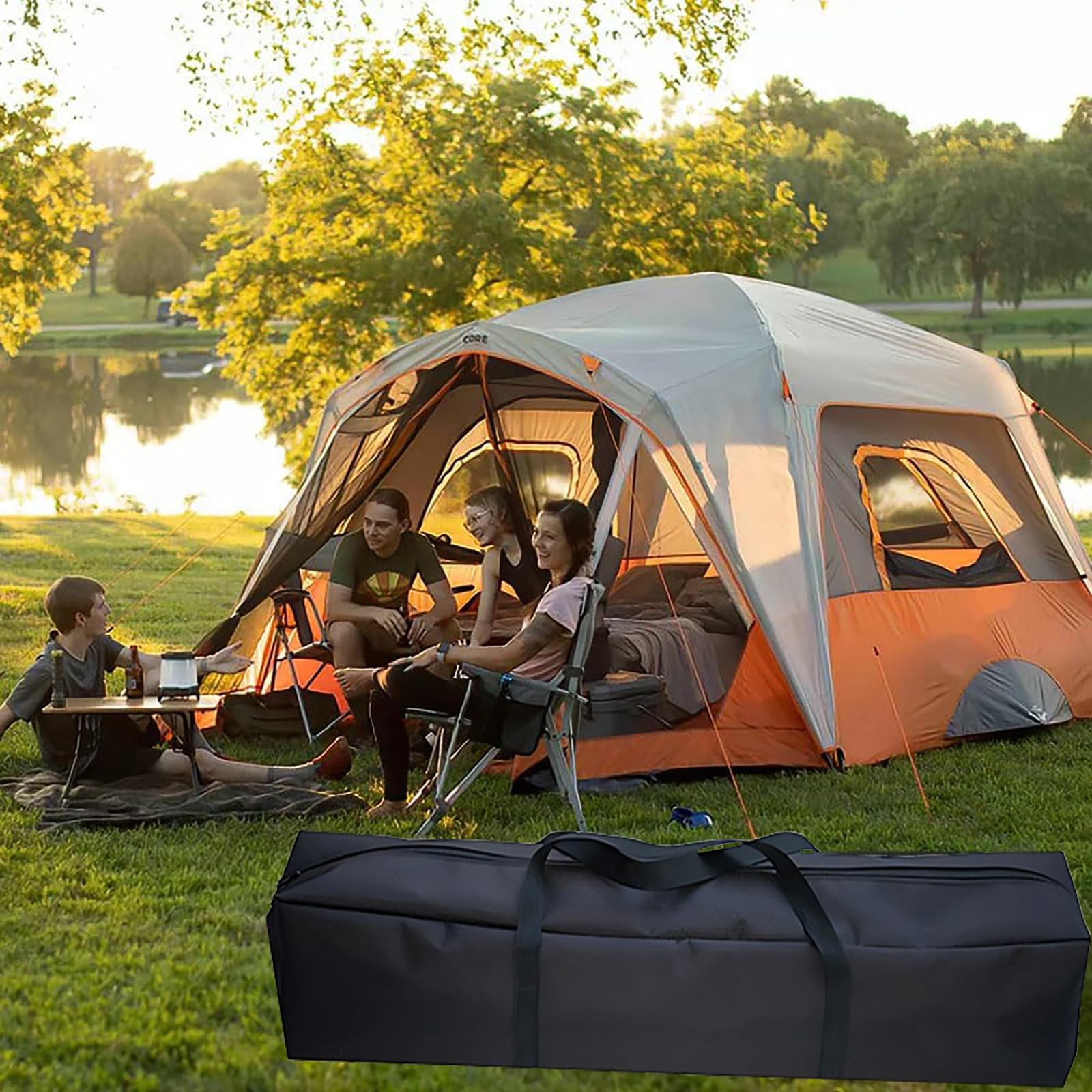 Tragbare Zeltstangentasche 100/120/150cm, wasserdichte Zeltstangen Tasche Gestängetasche Transporttasche Tragetasche, Camping Aufbewahrungstasche für Wohnwagen, Markisenrahmen