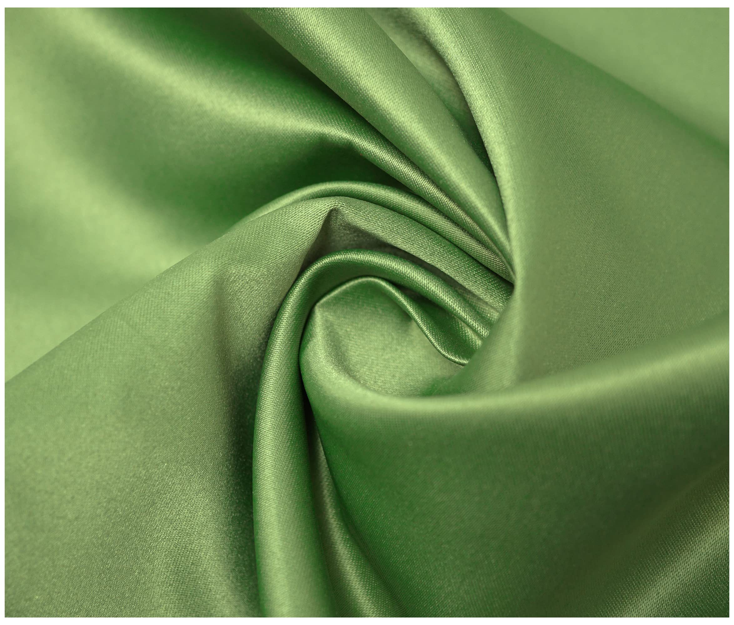 Matte Duchess Bridal Satin Polyester Fabric for Dressmaking Wedding Crafts Quilting Sewing 150cm Wide (3 Metre (300 x 150cm), Sage Green)