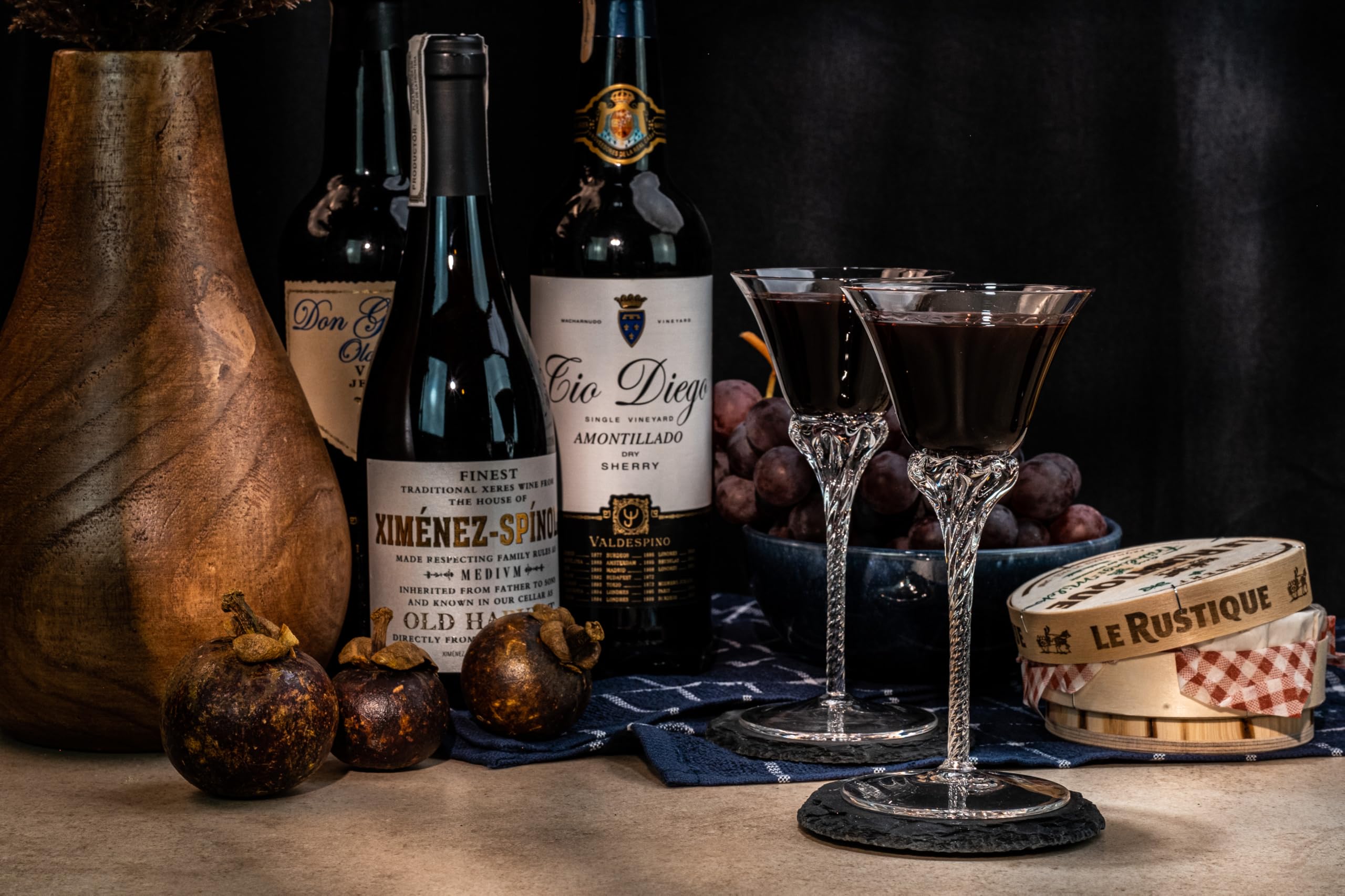 Copas de Cristal para Jerez, Oporto y Vino de Postre | Juego de 4 | 110 ml | Copas Pequeñas para Cordiales y Licores | Copas de Tallo Largo para Aperitivos, Digestivos y Sobremesas Crystal Sherry