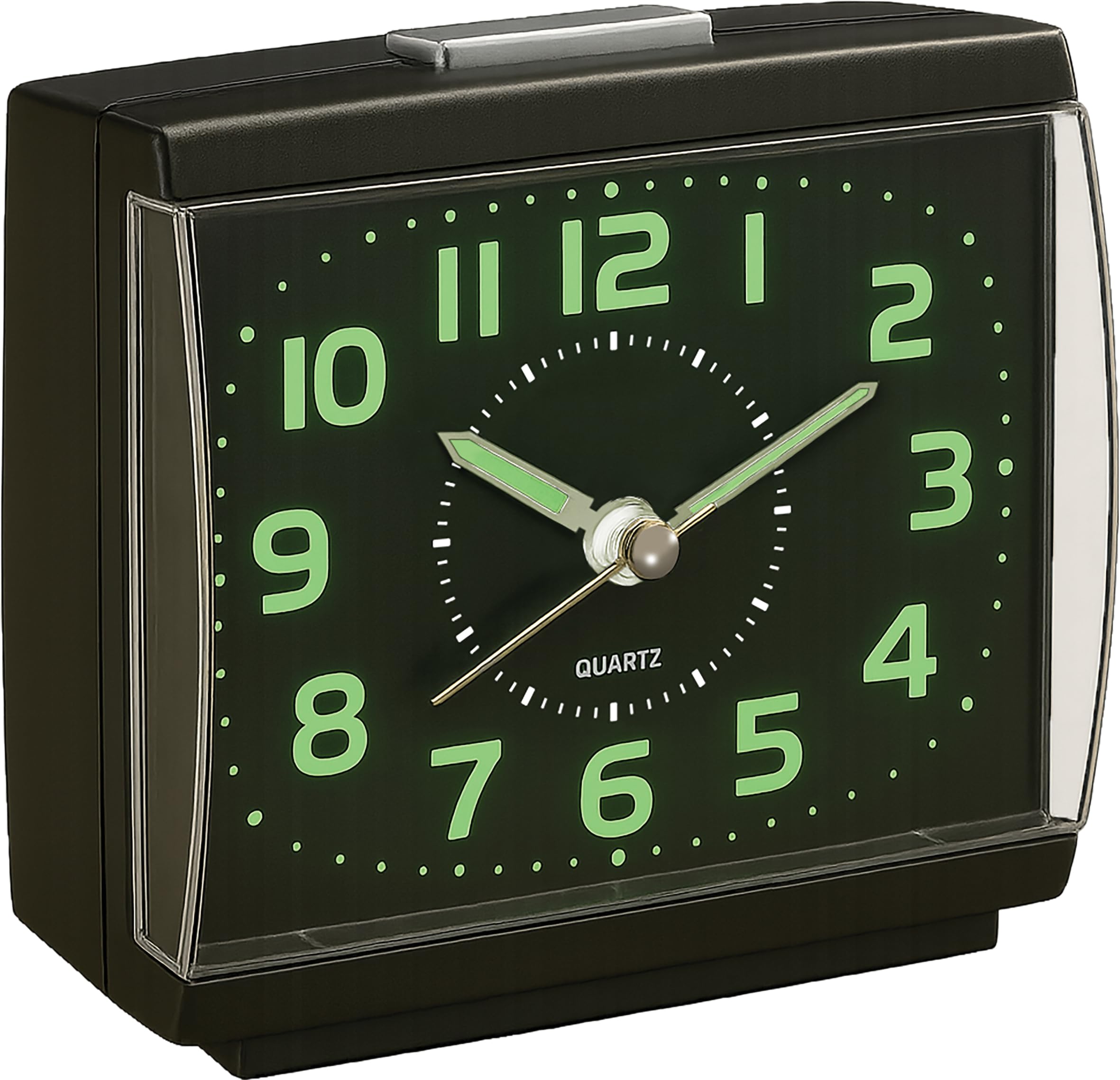 Large Glow-in-the-Dark Alarm Clock Easy Read, Silent Quartz Movement, Big Digits, Loud Alarm, Light-Up Face, Simple to Set, Battery Powered Ideal for Bedroom or Seniors