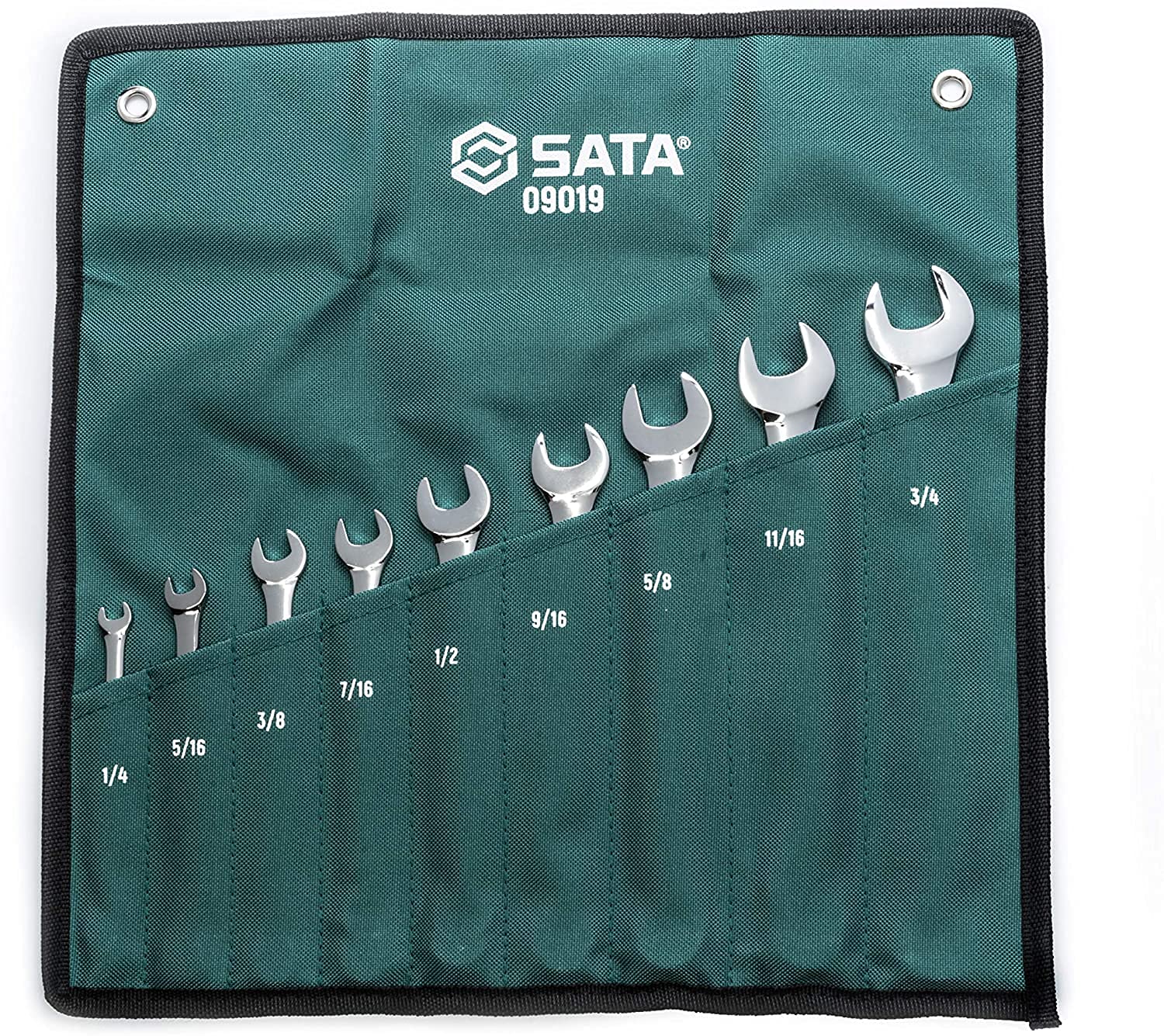 SATA 9-Piece Full-Polish Combination Wrench Set, SAE - ST09019SJ