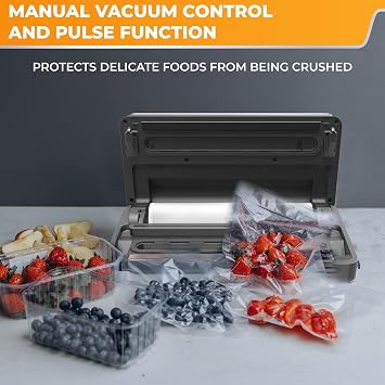 Anova Culinary Precision Vacuum Sealer Pro, Includes Large Bag Roll (19ft), Wet & Dry Dual Food Vacuum Sealer Machine for Sous Vide and Long-Term Storage,