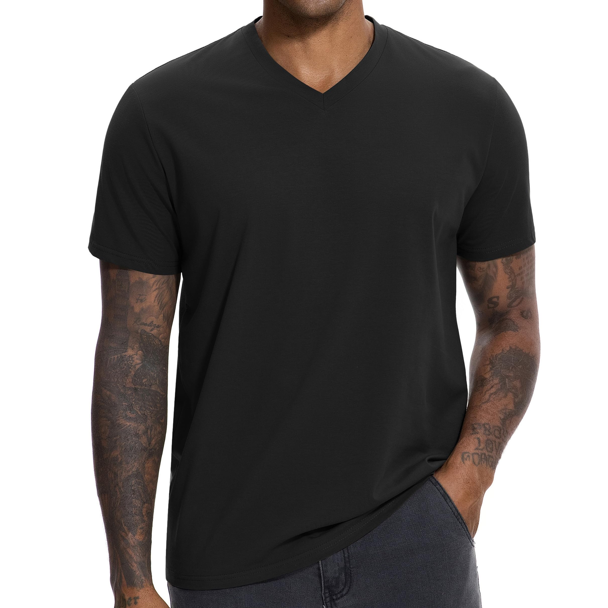 VEIISAR Men's V-Neck T-Shirt