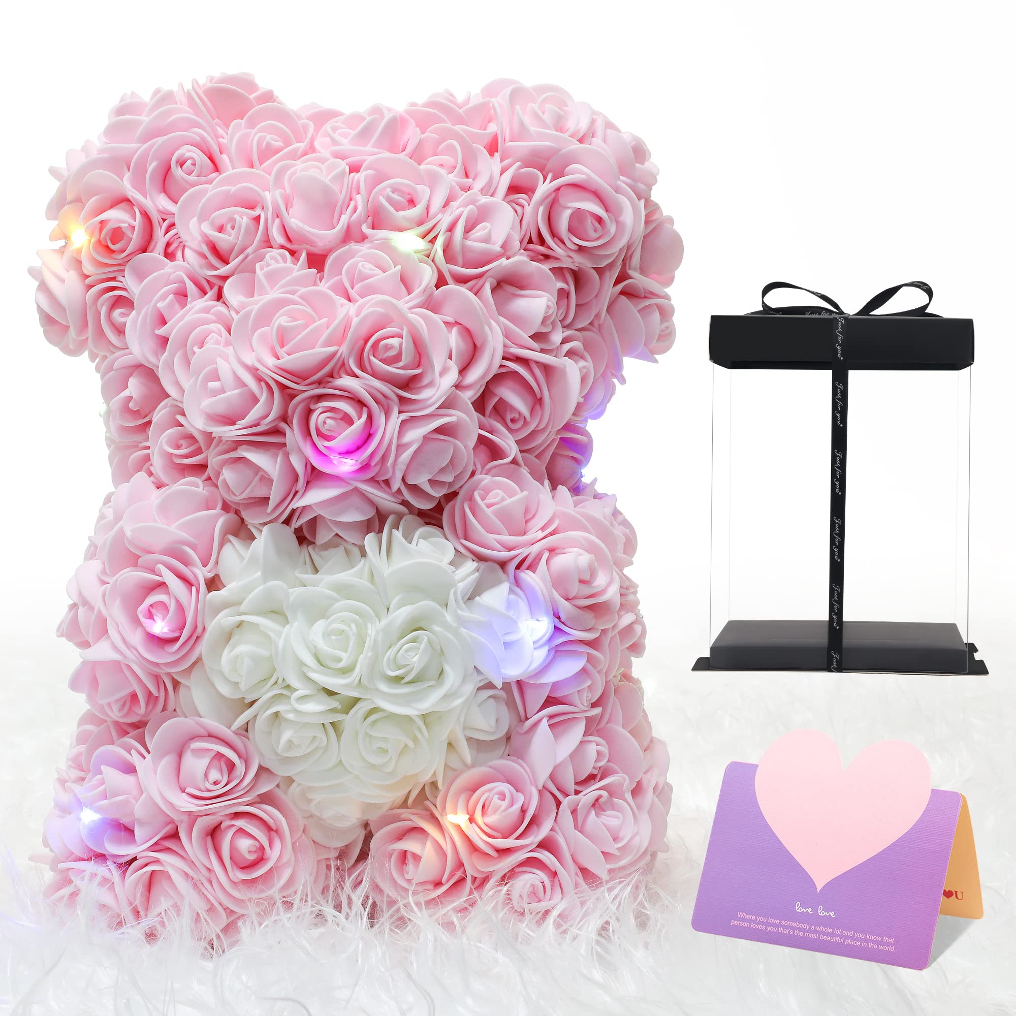rose petal teddy bear